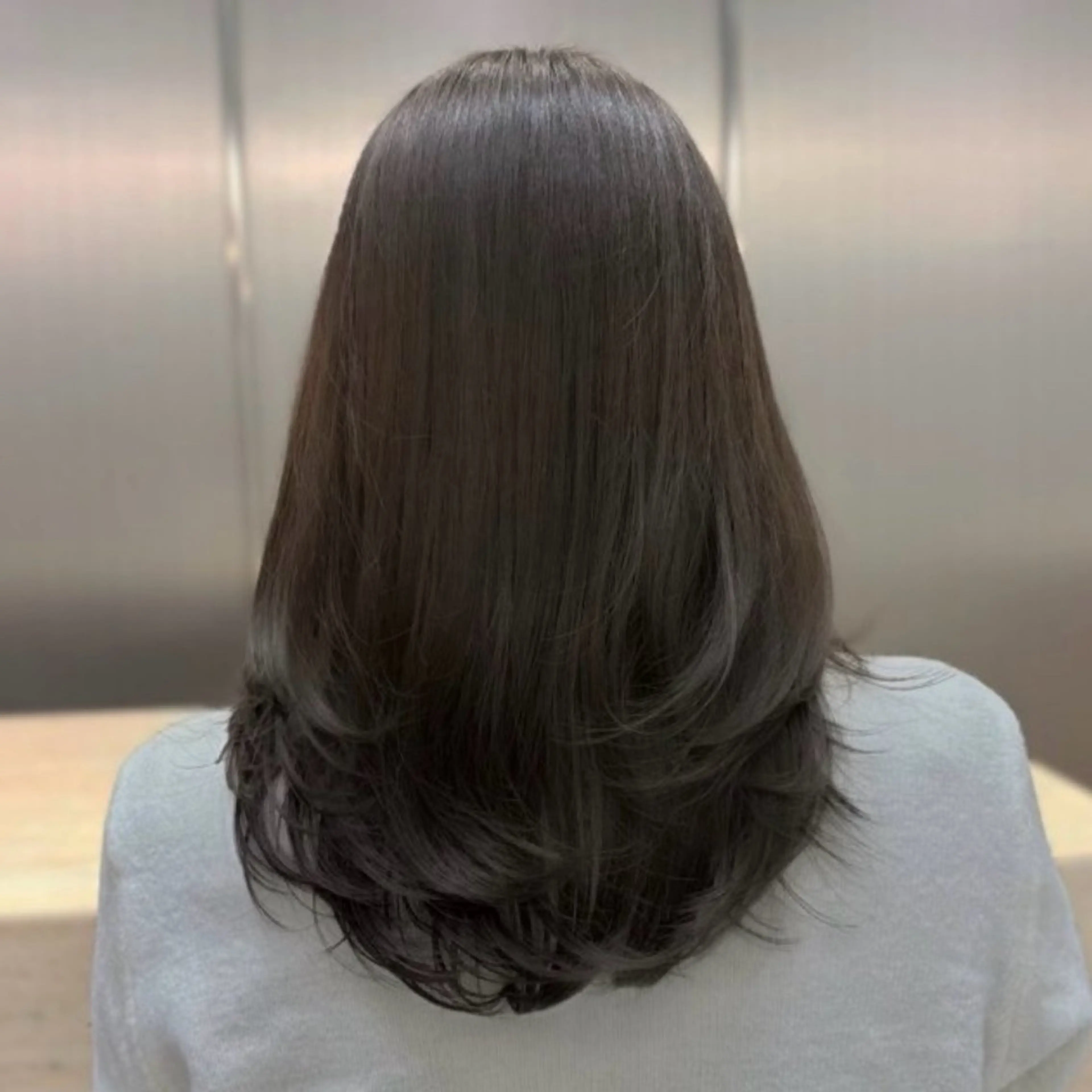 ロング カラー ベージュカラー 透明感カラー オリーブベージュ カット ヘアカラー トリートメント ナツミ/透明感カラー /酸性縮毛矯正のヘアスタイル