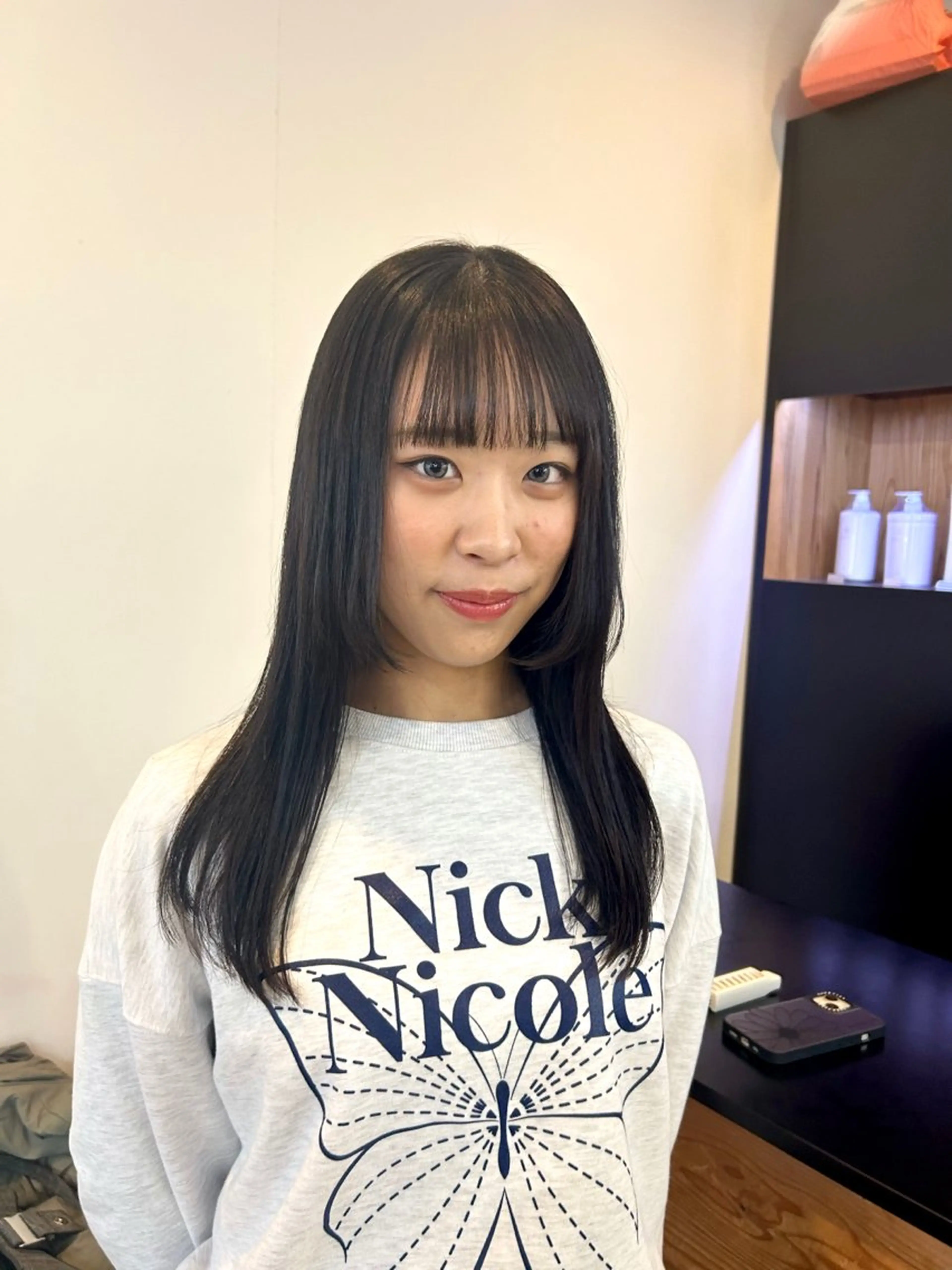 ロング デザインカット 縮毛矯正 カット 縮毛矯正 plus HAIR いずみのヘアスタイル