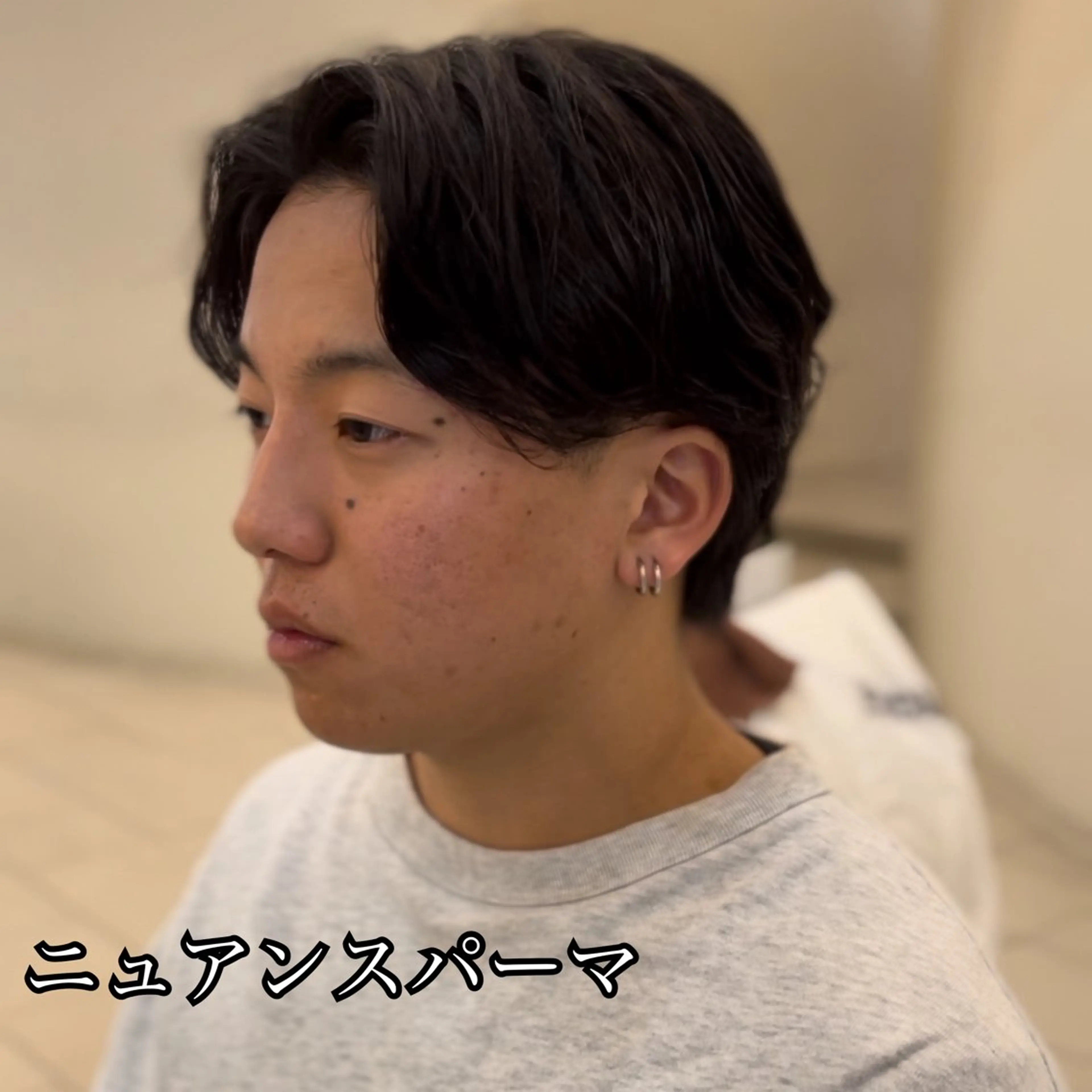 パーマ メンズ カット ヘアカラー パーマ 似合わせカット暖色 カラーhiyonaのヘアスタイル