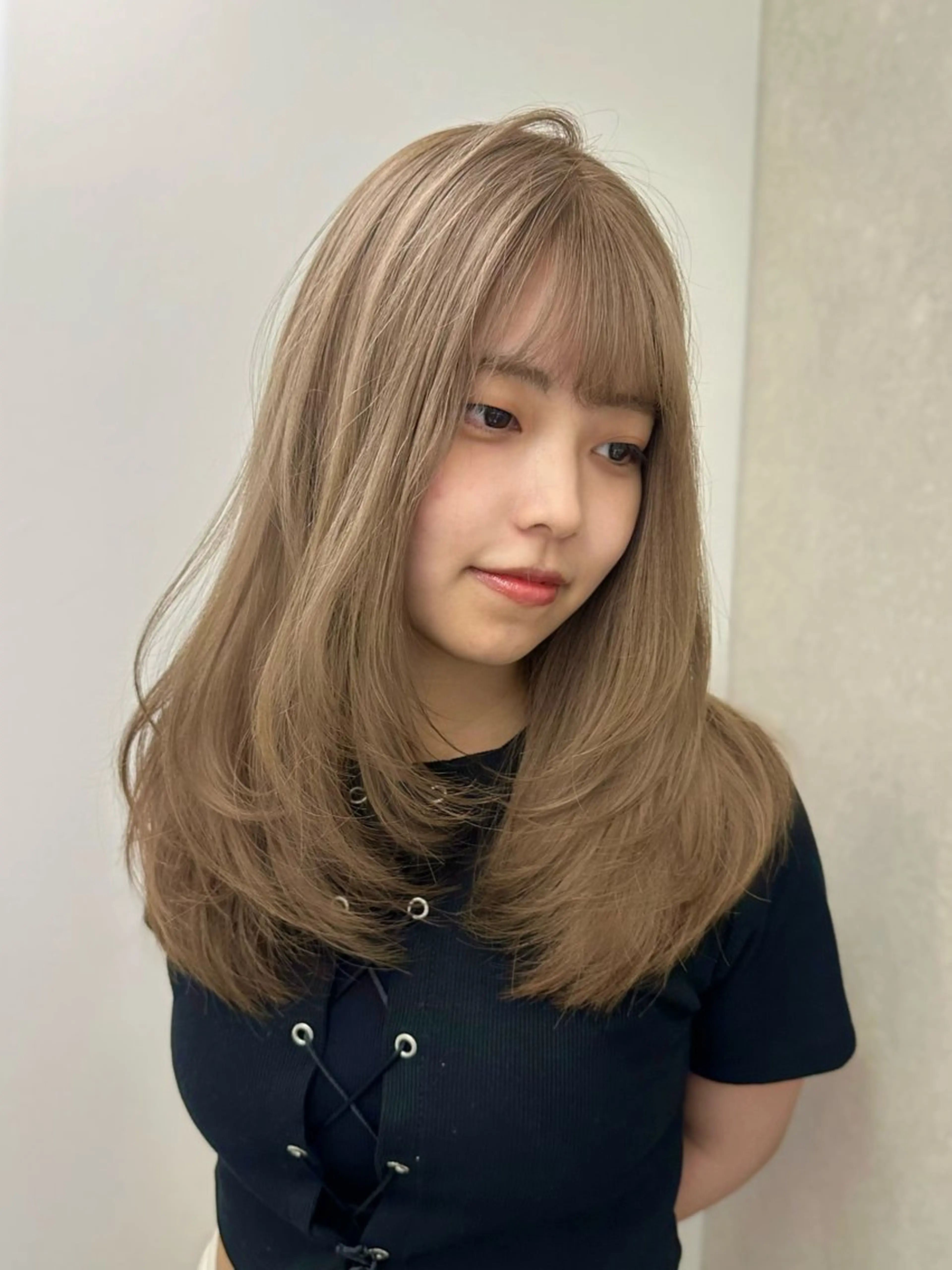 ロング カラー 🎀韓国レイヤー特化 🎀ベージュ/ミクのヘアスタイル