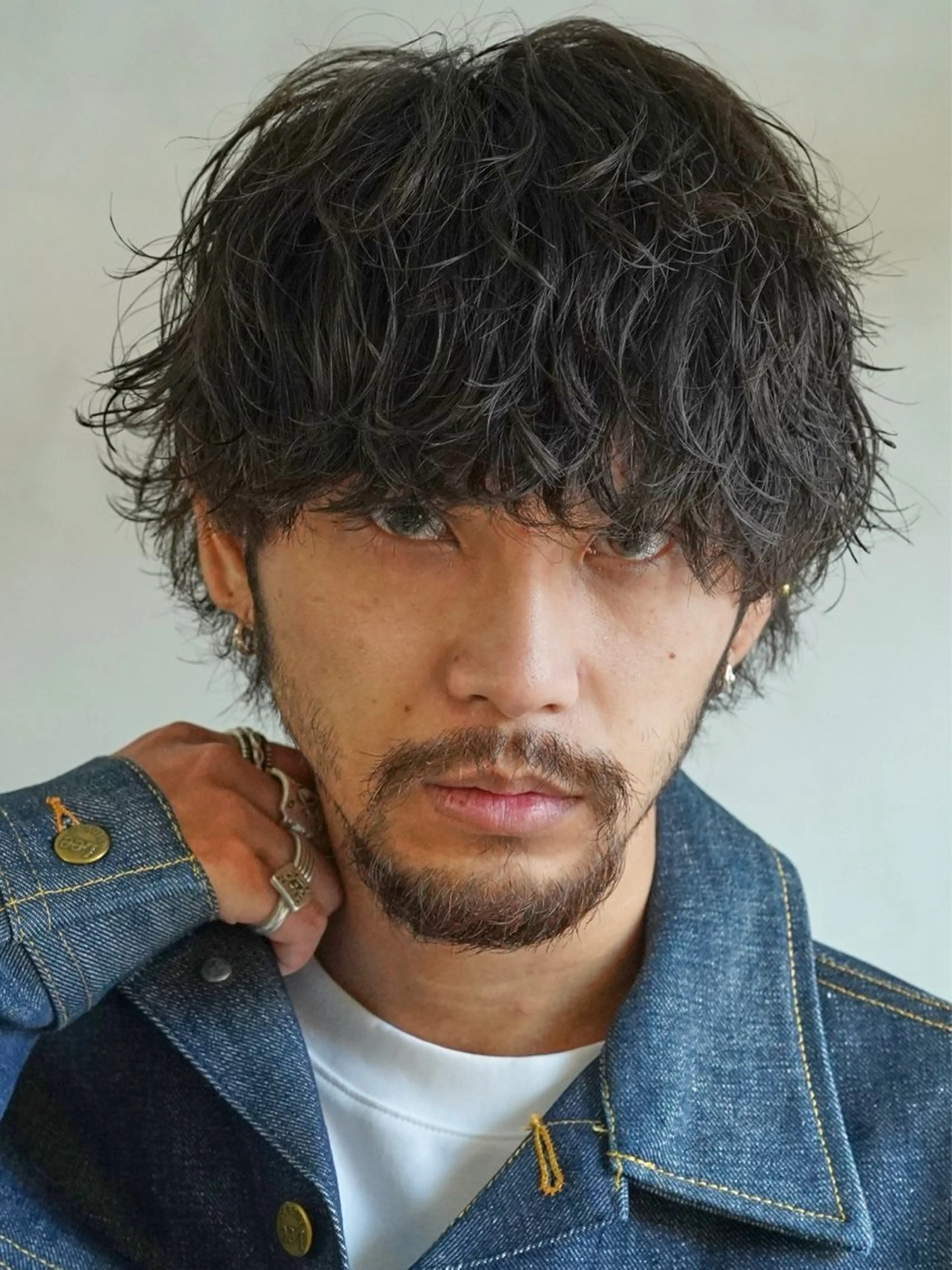 ショート パーマ メンズ 波巻きパーマ メンズウルフカット ウルフカット カット fifth栄所属・メンズパーマ 名古屋/水谷颯のヘアスタイル