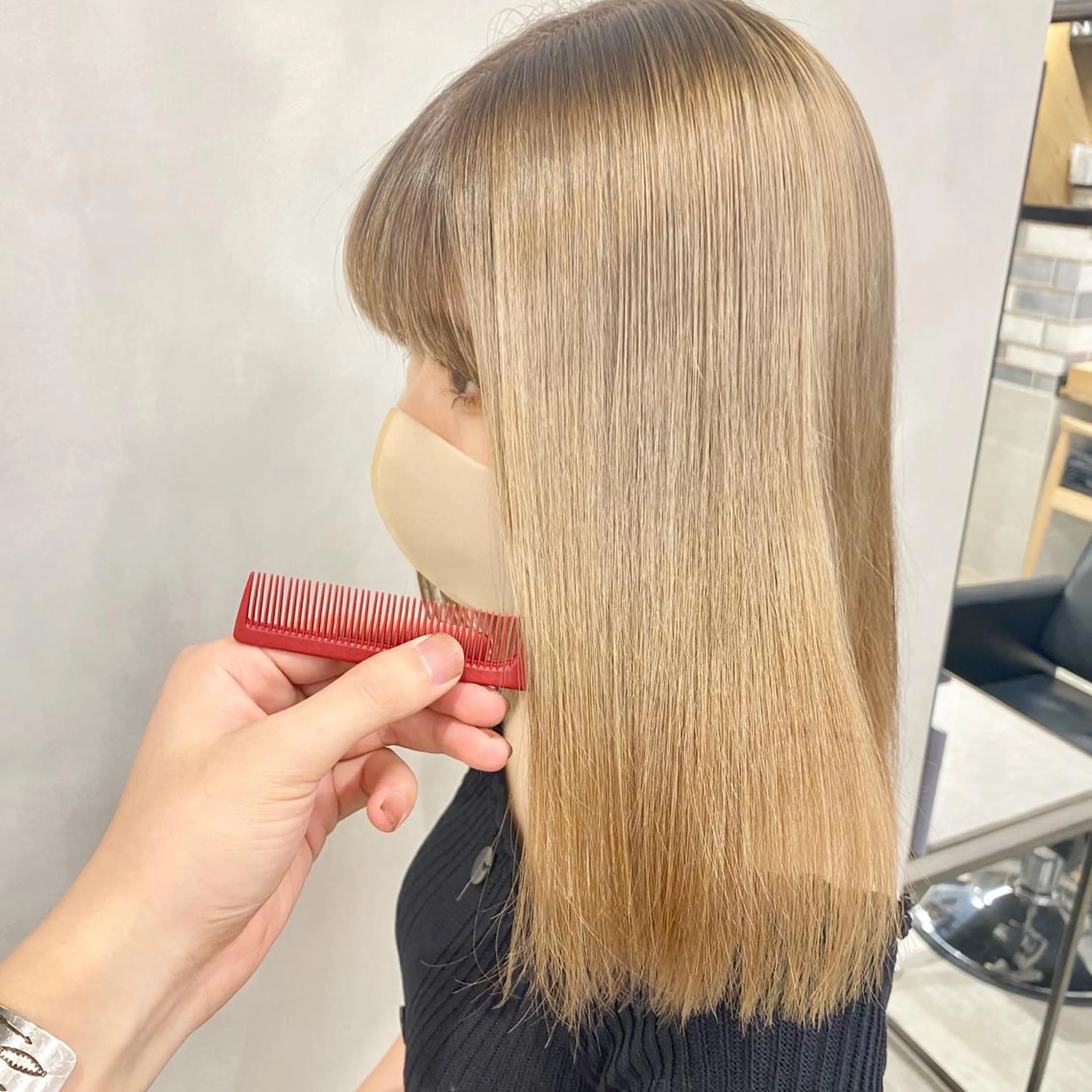 ミディアム カラー ヘアカラー トリートメント カラー系/カット特化 🟠オオタキマサシのヘアスタイル