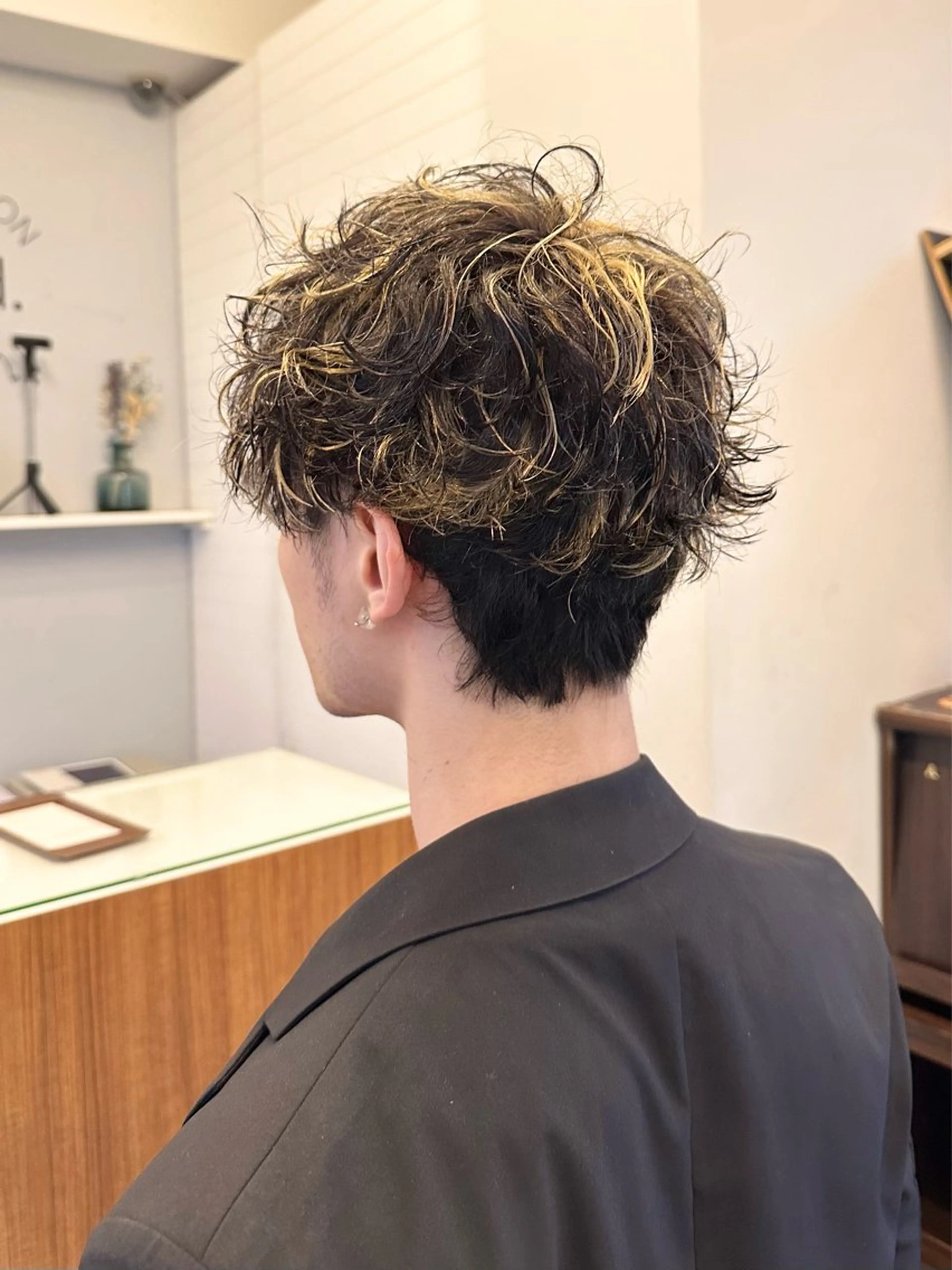 ショート カラー パーマ ハイライトカラー ハイライト カット ヘアカラー 髪質改善/縮毛矯正 ボブ/Ryuseiのヘアスタイル