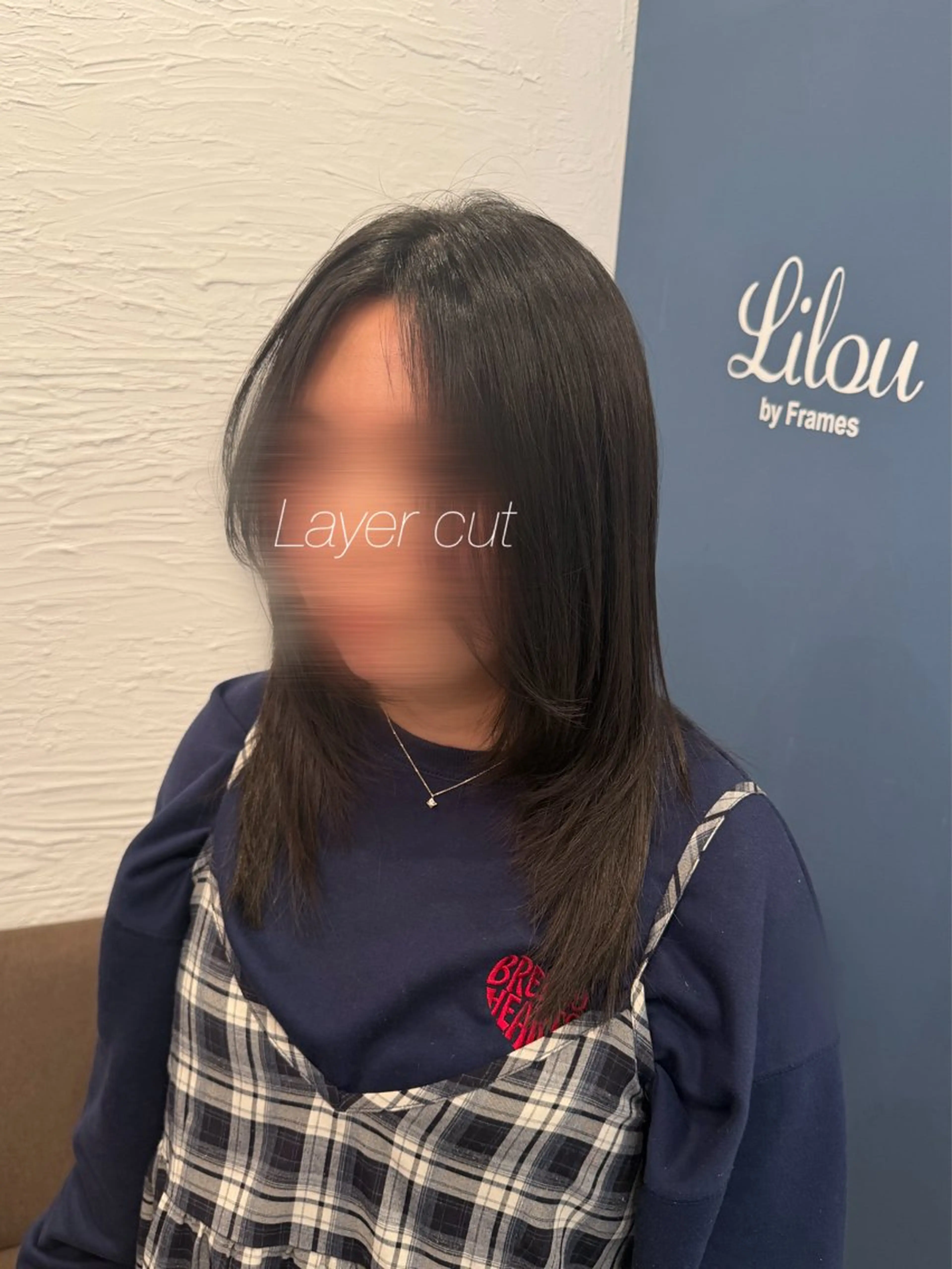 セミロング 顔まわりレイヤー 韓国風ヘア レイヤーカット カット 笠原 あかりεїзのヘアスタイル