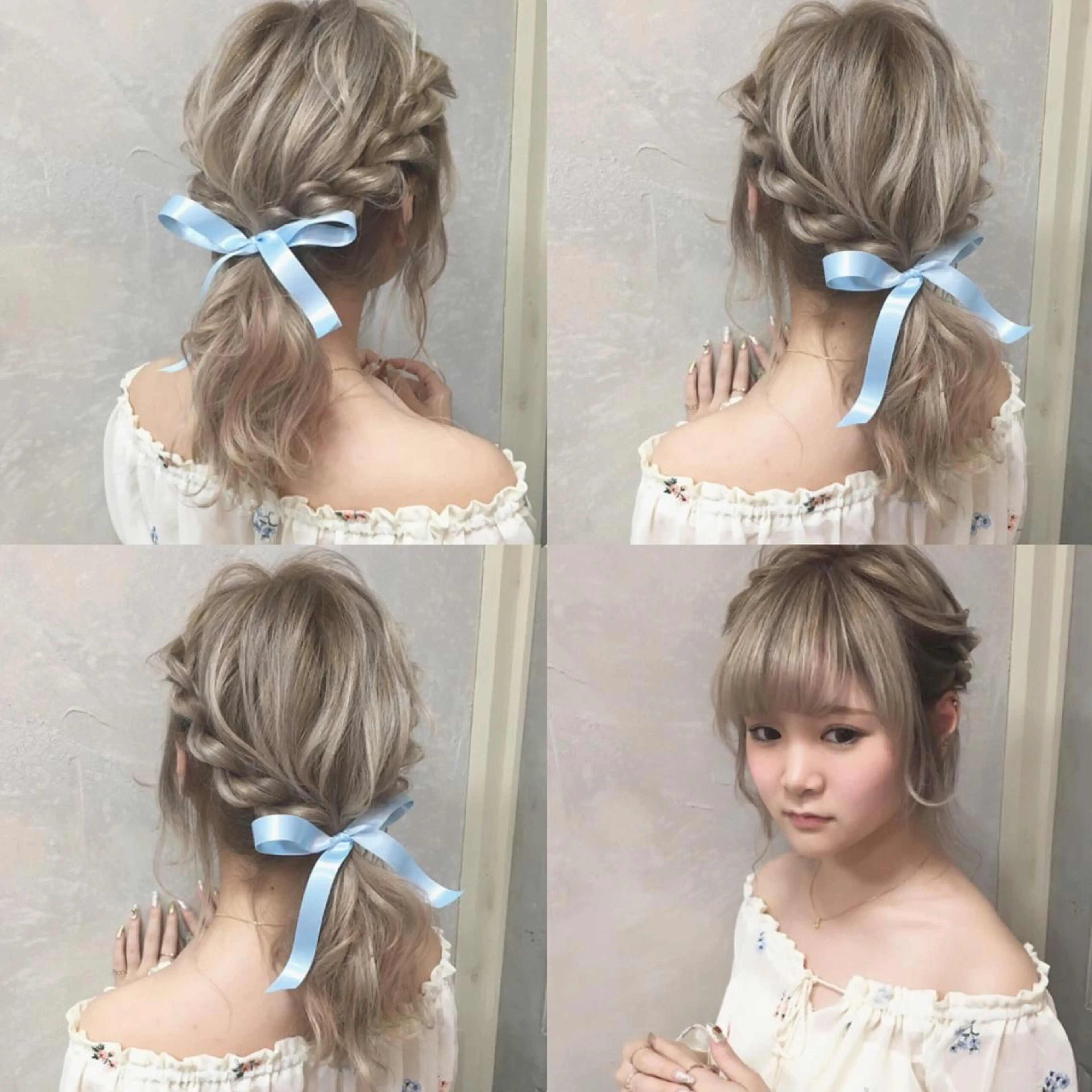 セミロング カラー ヘアアレンジ ハイトーンカラー autre所属・大久保 ひでなりのヘアスタイル