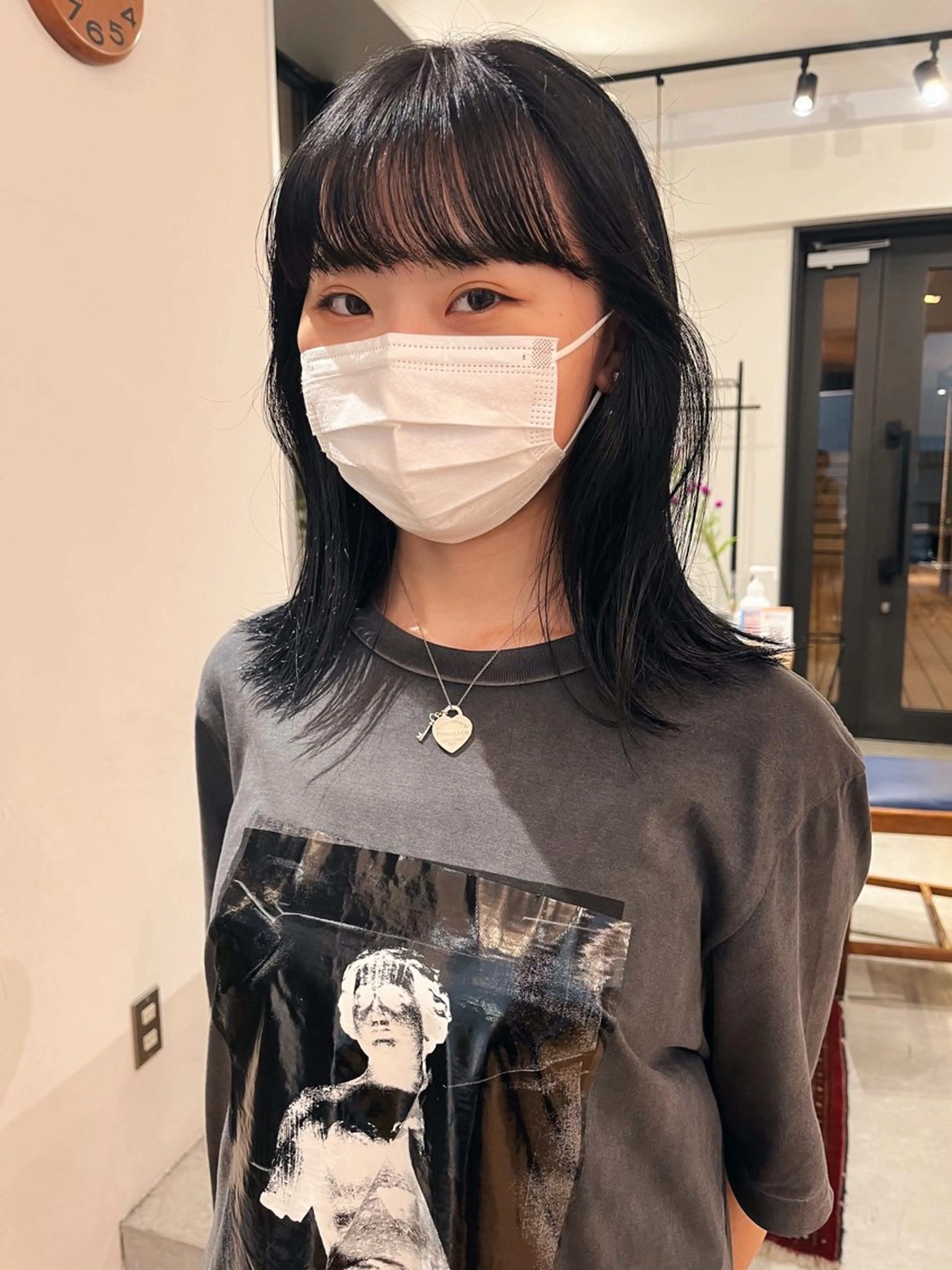 ミディアム カラー ブルーカラー 暖色/パーマ 🌼クニトウメイのヘアスタイル