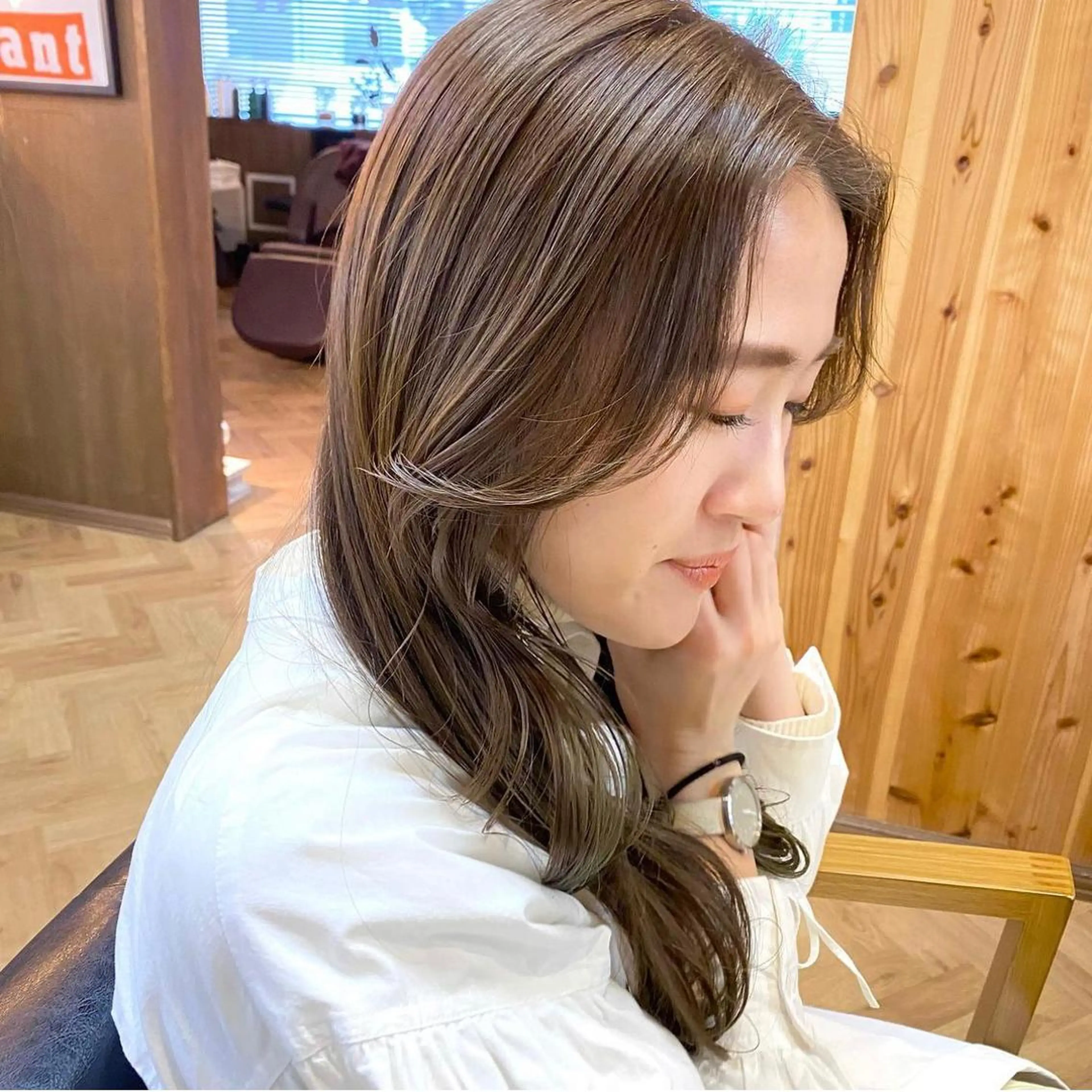 ロング カラー パーマ ヘアアレンジ メンズ キッズ ネイル マツエク・マツパ アイブロウ EMANON梅田店所属・前川 朋香のヘアスタイル