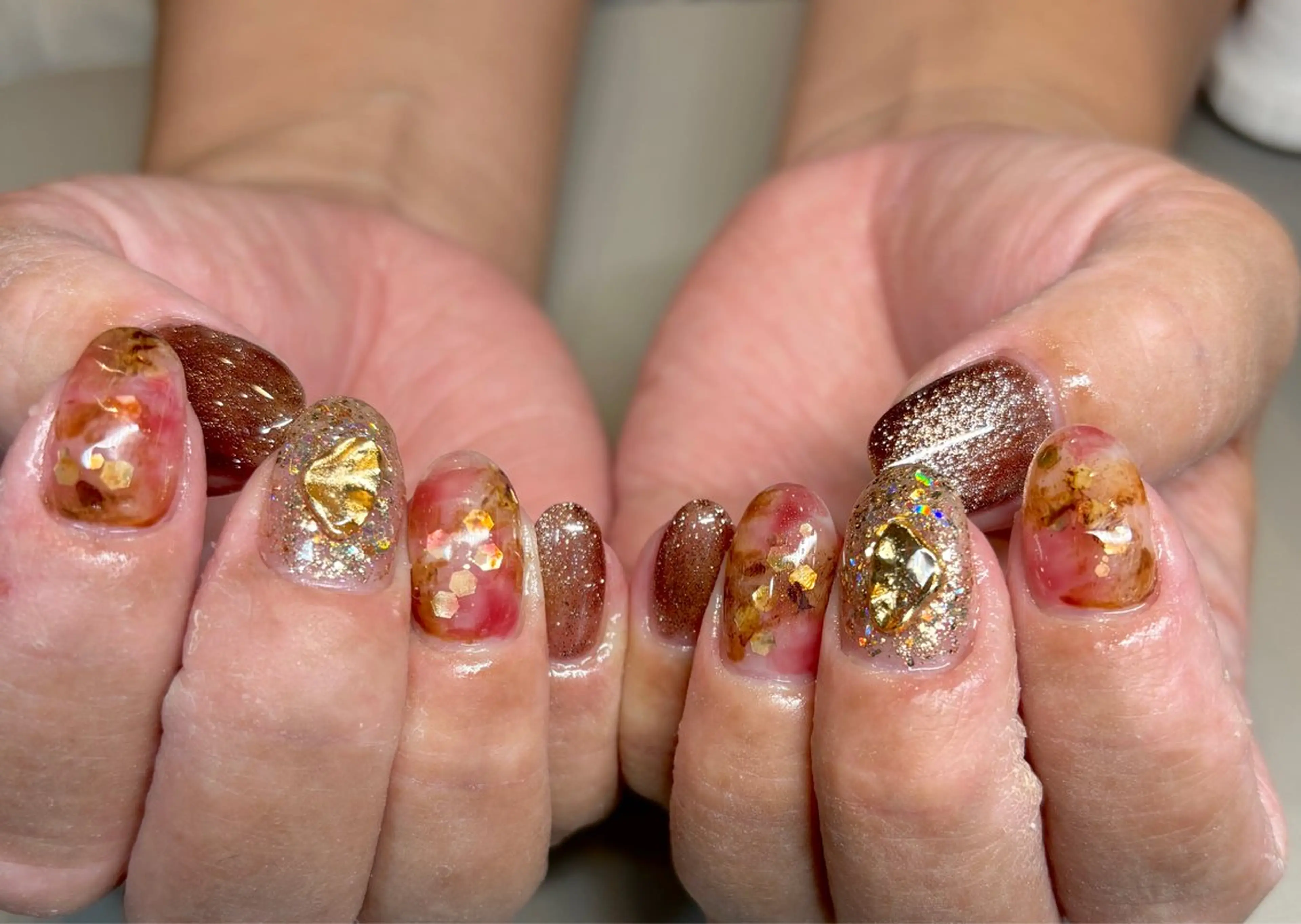 ネイル 長さ出し 持ち込み 春ネイル ハンドネイル N.style所属・Ｎ. styleのネイルデザイン