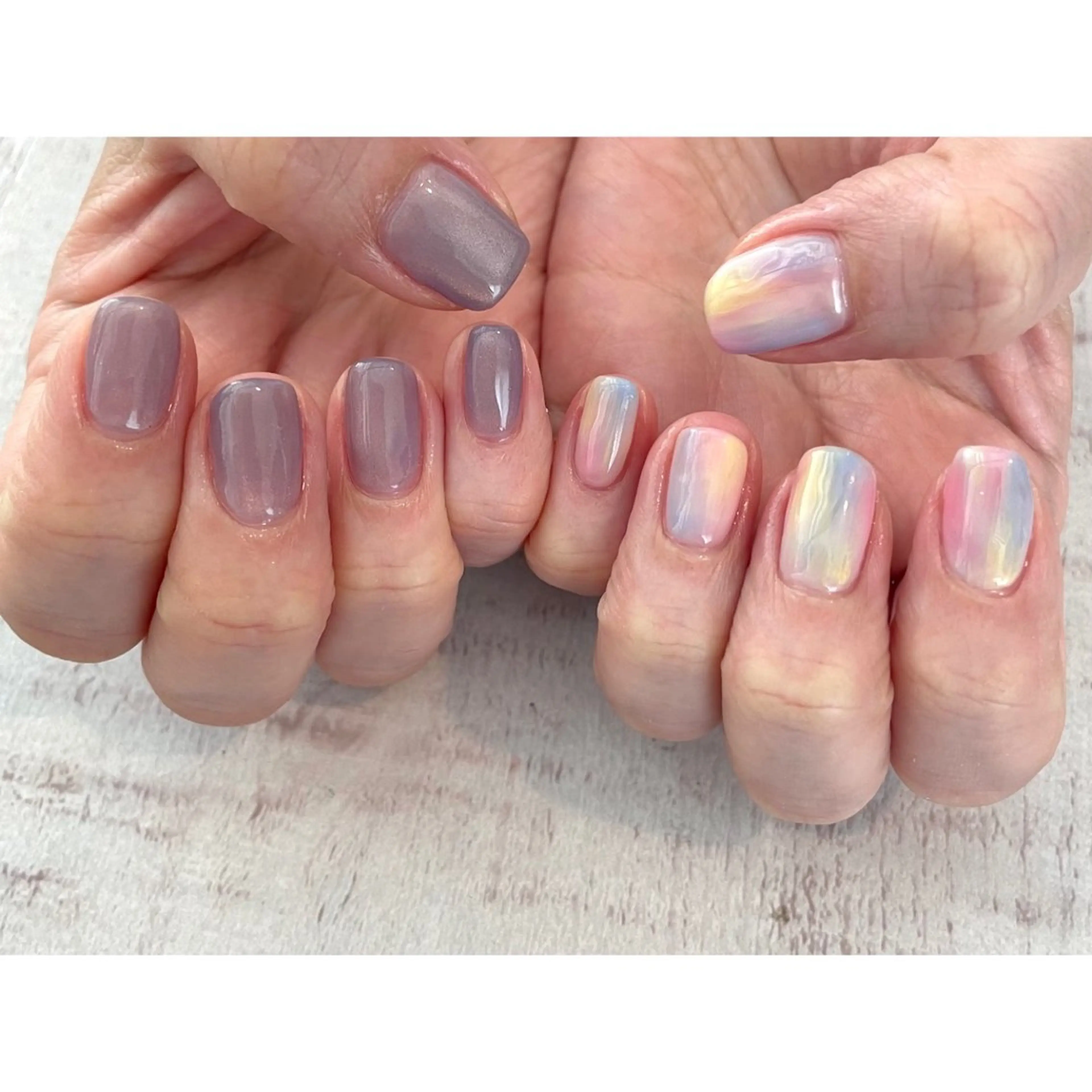 ネイル ハンドネイル 𖡼 yumenoのネイルデザイン