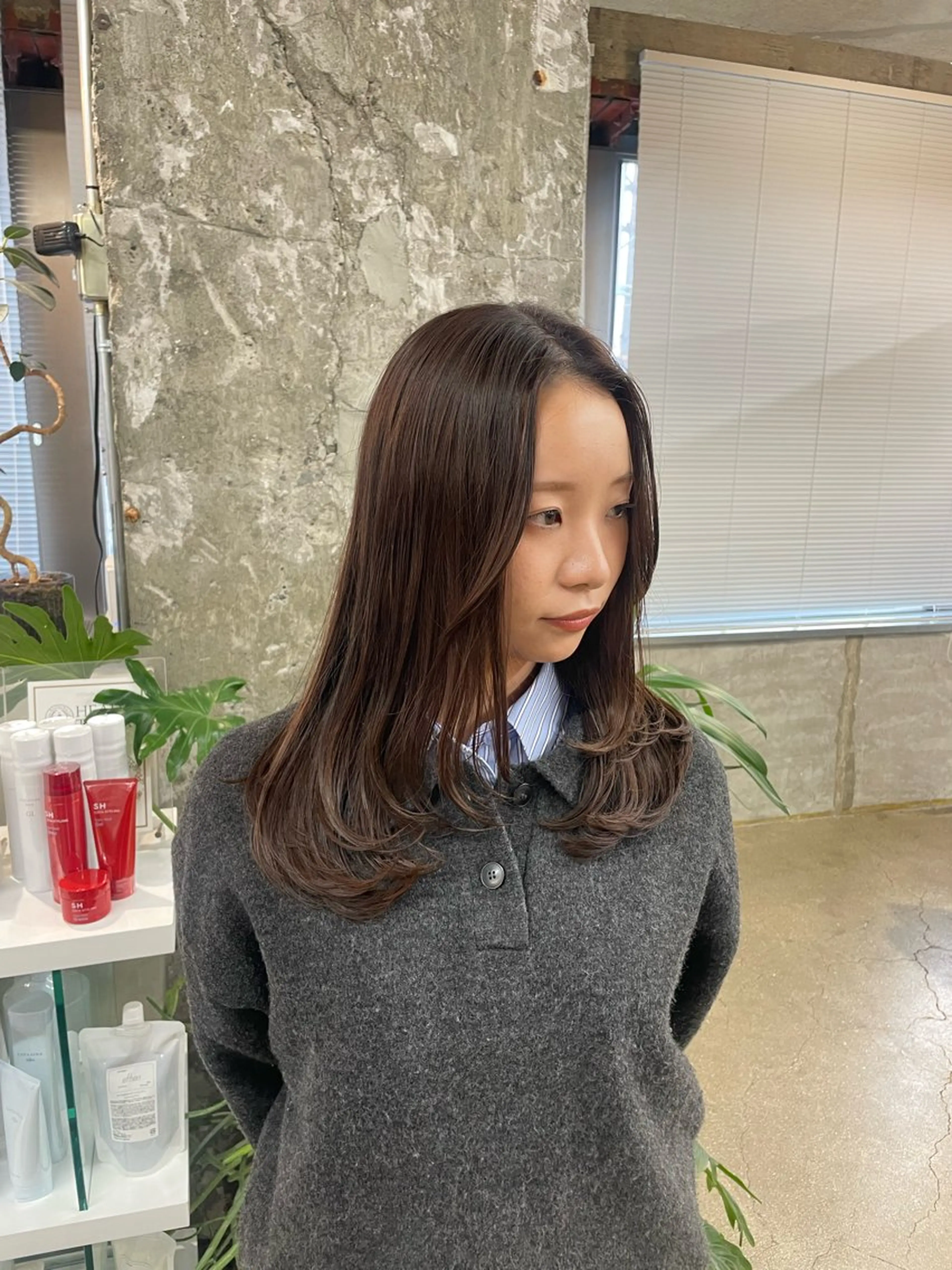 ロング カット アライ レンカのヘアスタイル
