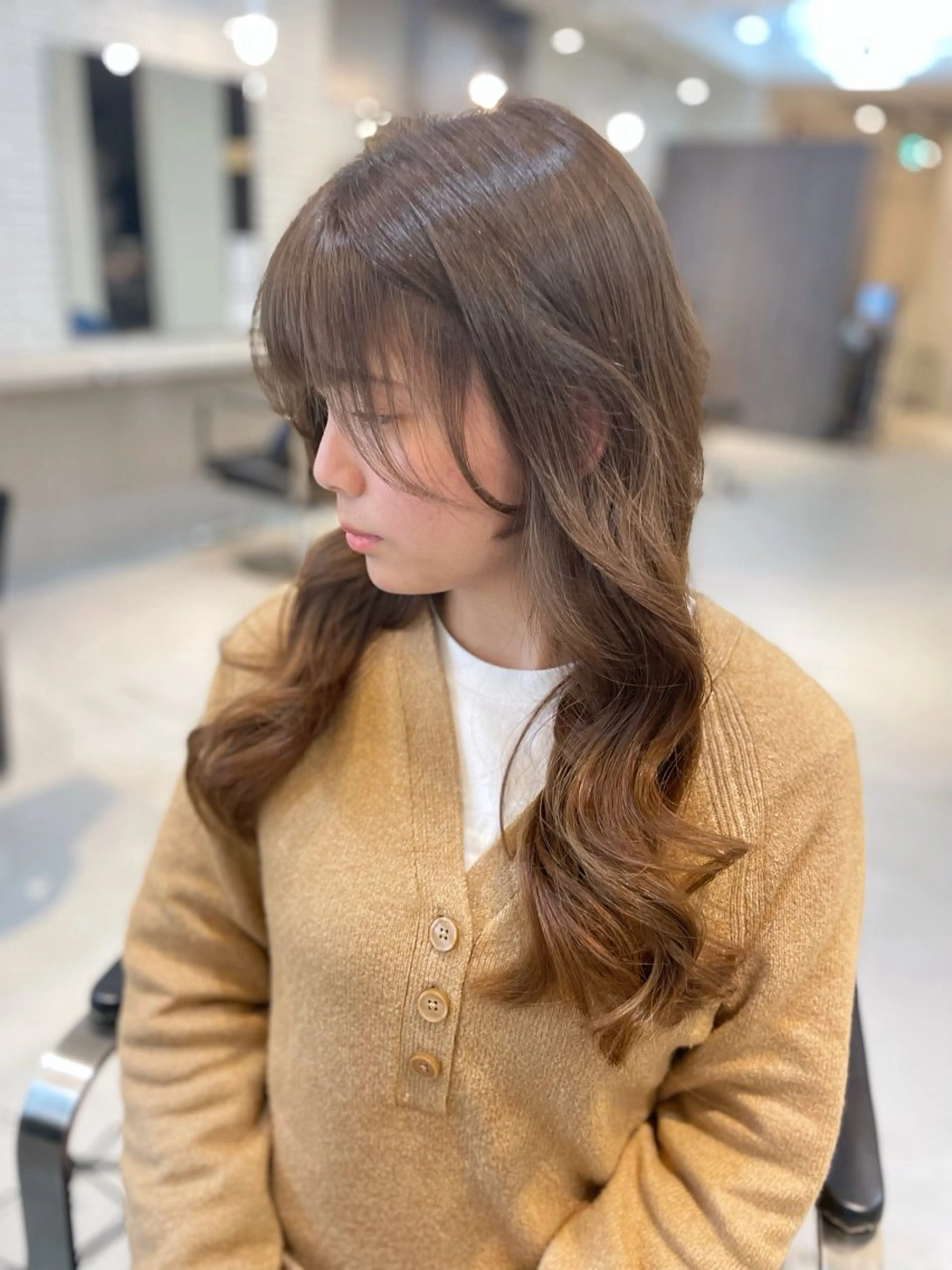 ロング カラー noa hair design 町田店所属・miyu♡̷̷ 韓国ヘア/顔まわりのヘアスタイル