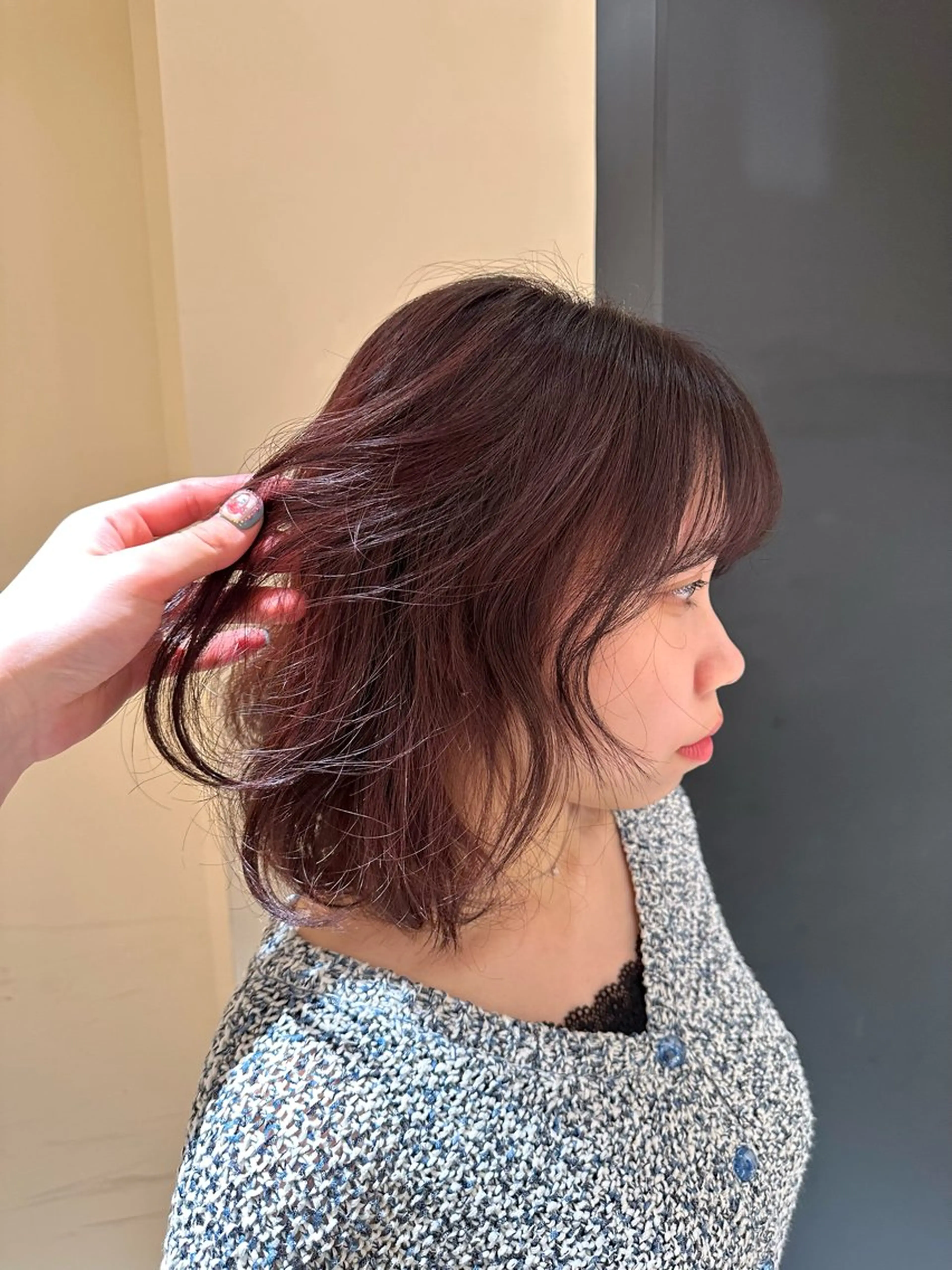 ミディアム カラー ヘアカラー トリートメント ヘッドスパ 艶髪/ロングモデル 募集🫧terukaのヘアスタイル