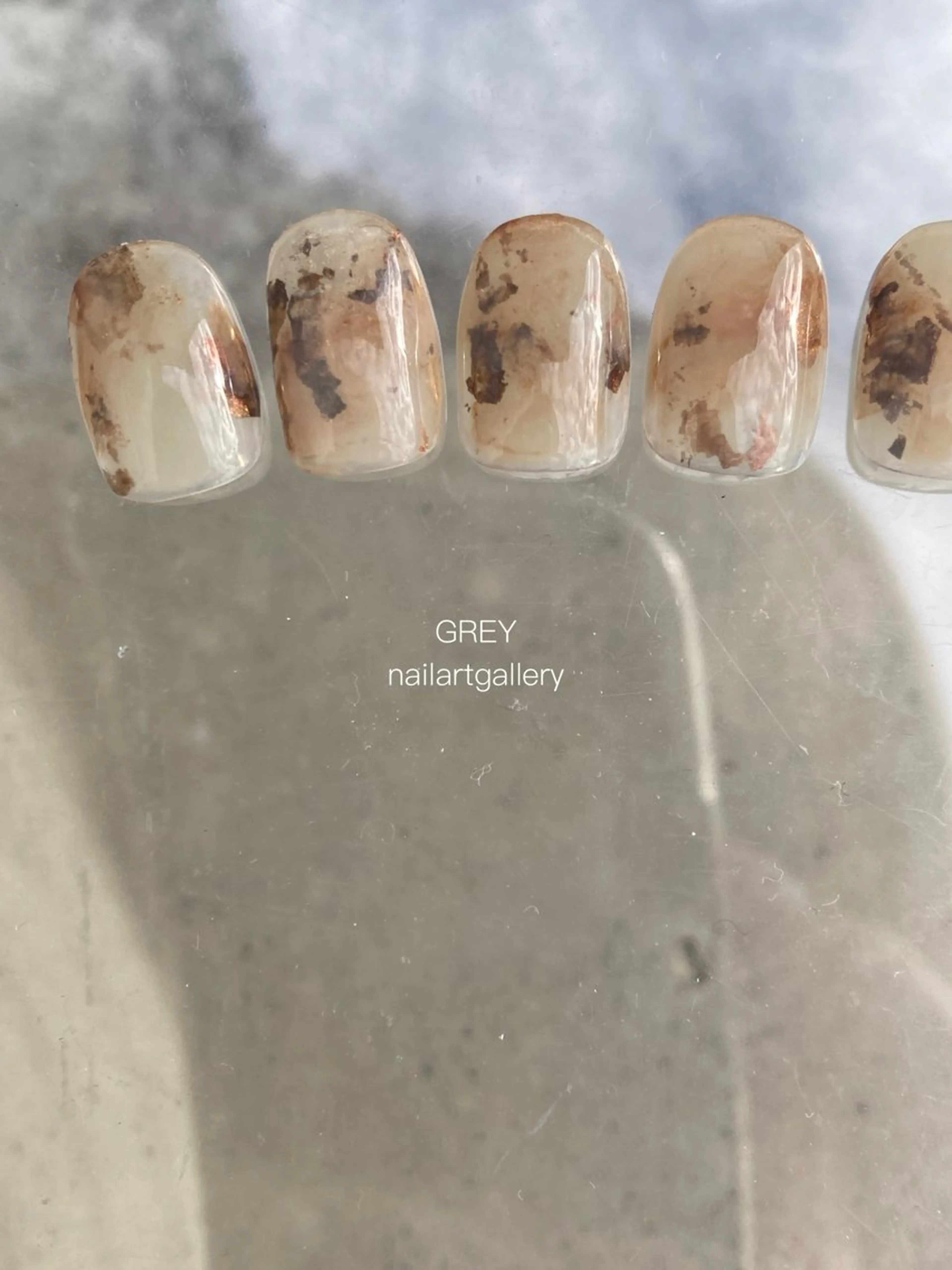 ネイル アートネイル 【GREY】 TAIRAのネイルデザイン