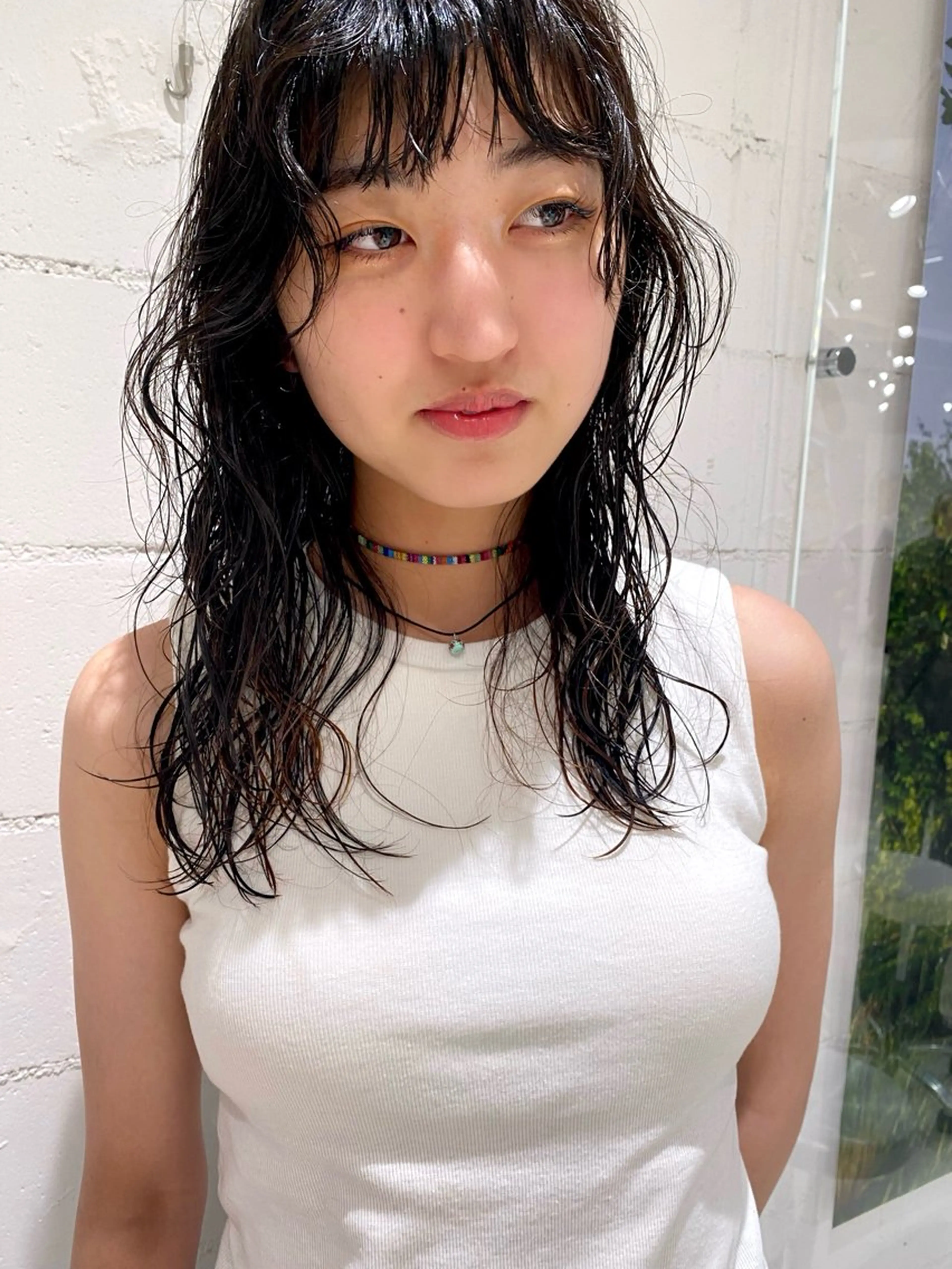 セミロング パーマ レイヤーカット/ パーマ/鎌田実奈歩のヘアスタイル