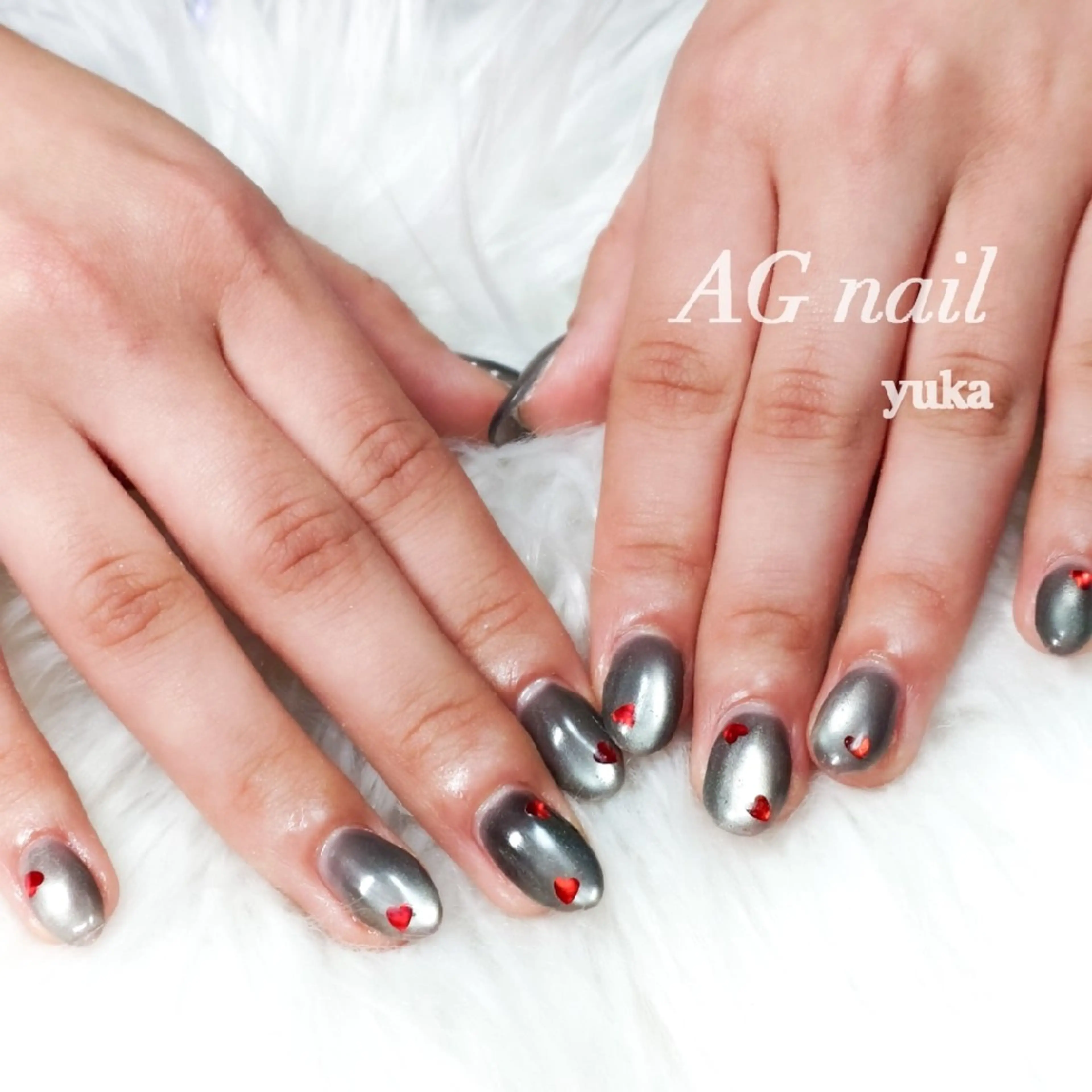 ネイル 長さ出し ジェルネイル ショートネイル ハンドネイル AGnail 富永  /オフ込みフィルインのネイルデザイン