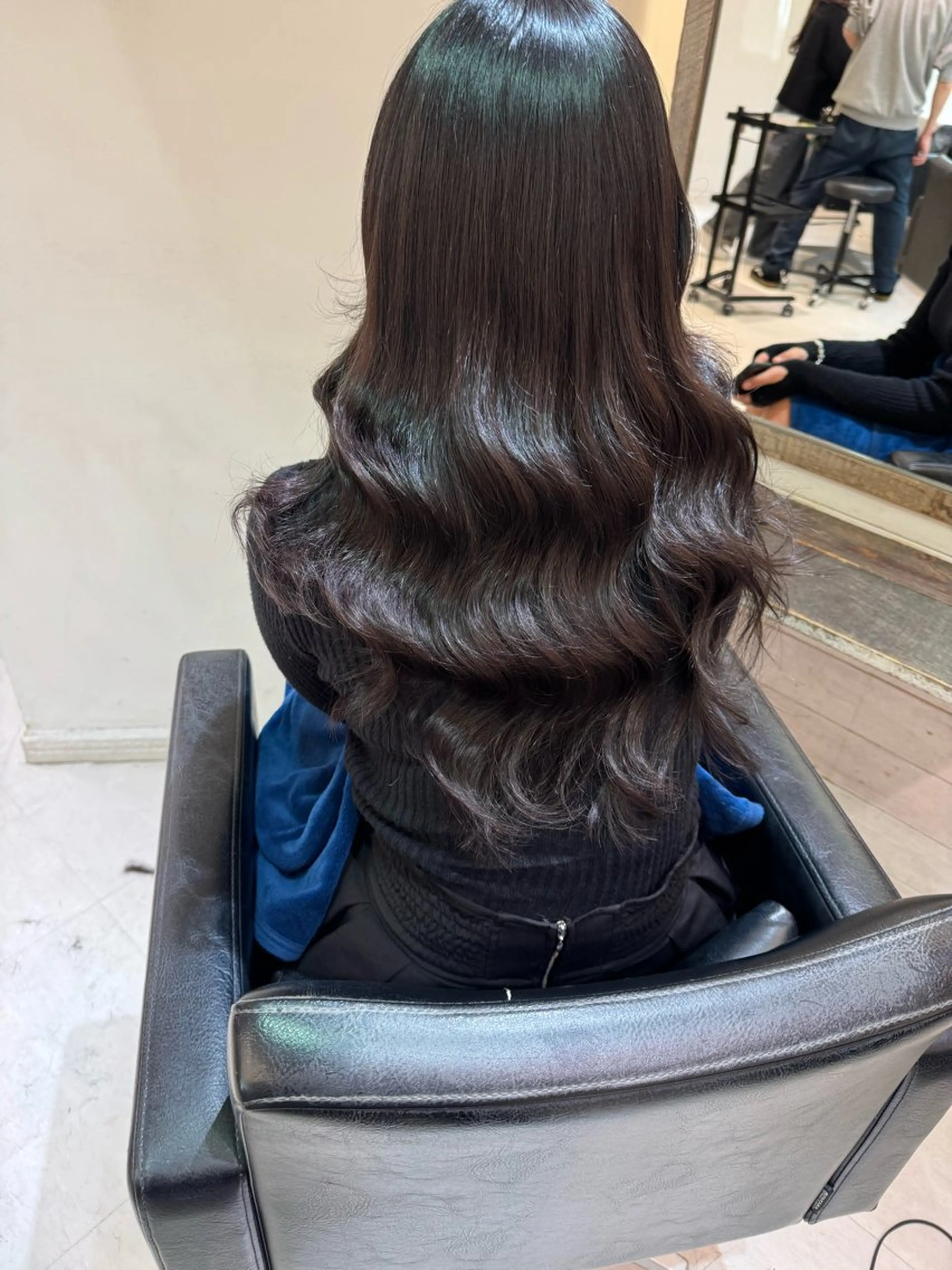 ロング シールエクステ エクステ 韓国風ヘア ロング 濱川響太レディース カットモデルのヘアスタイル