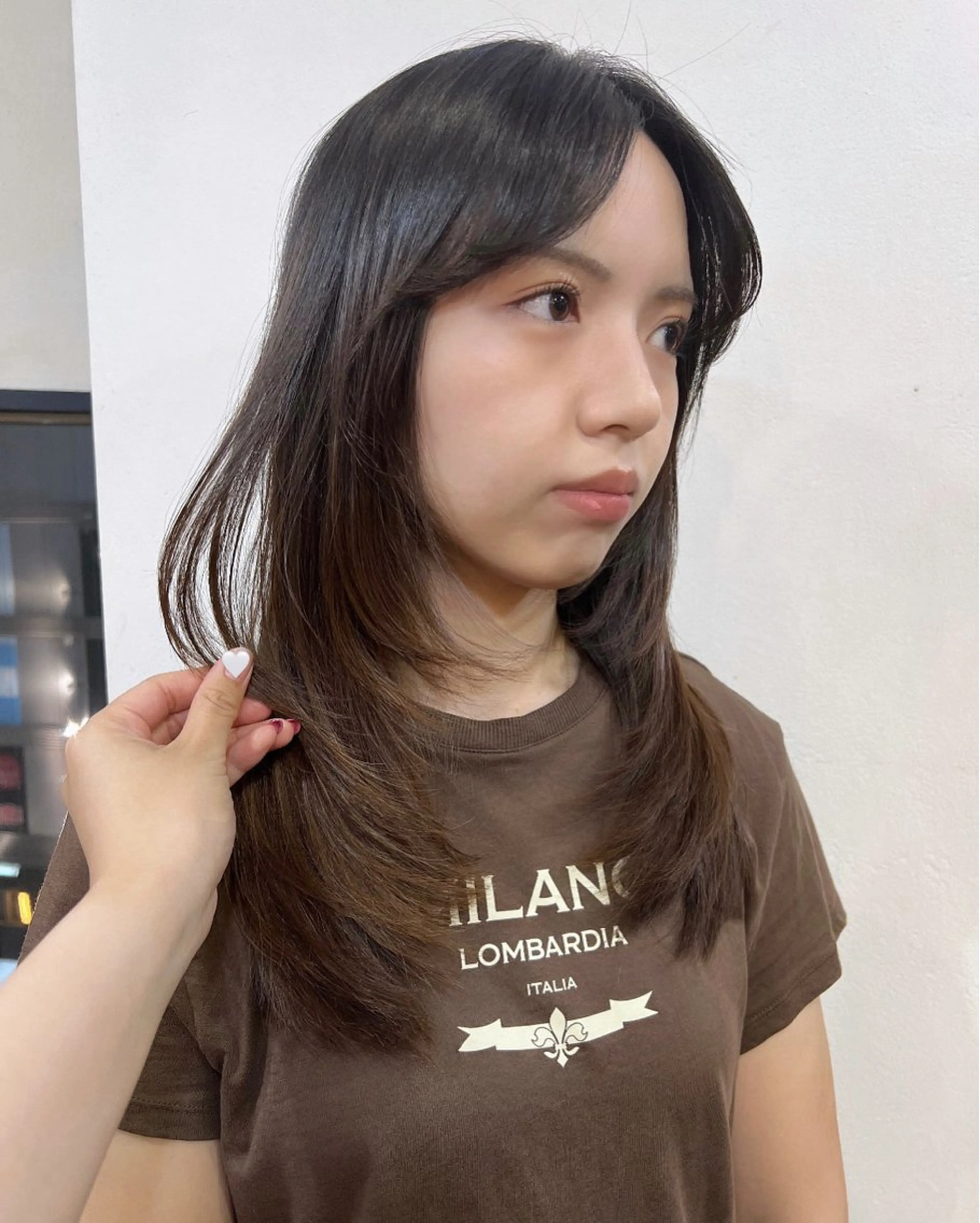 ロング レイヤーカット 韓国ヘア 🎀華澄のヘアスタイル