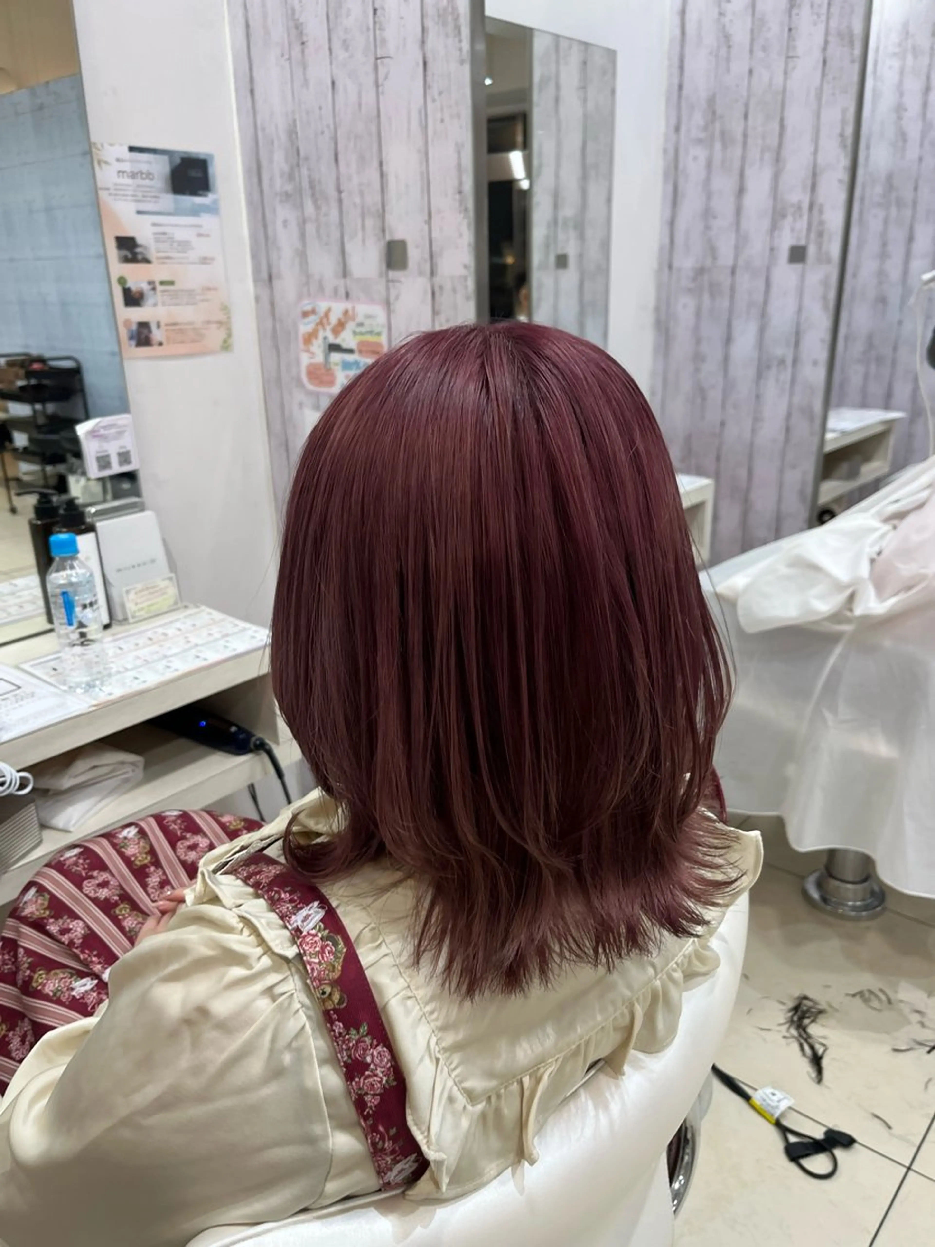 ミディアム カラー ブリーチ レッドカラー カット ヘアカラー 🤎ベージュカラー/ 髪質改善/山岸🤎のヘアスタイル