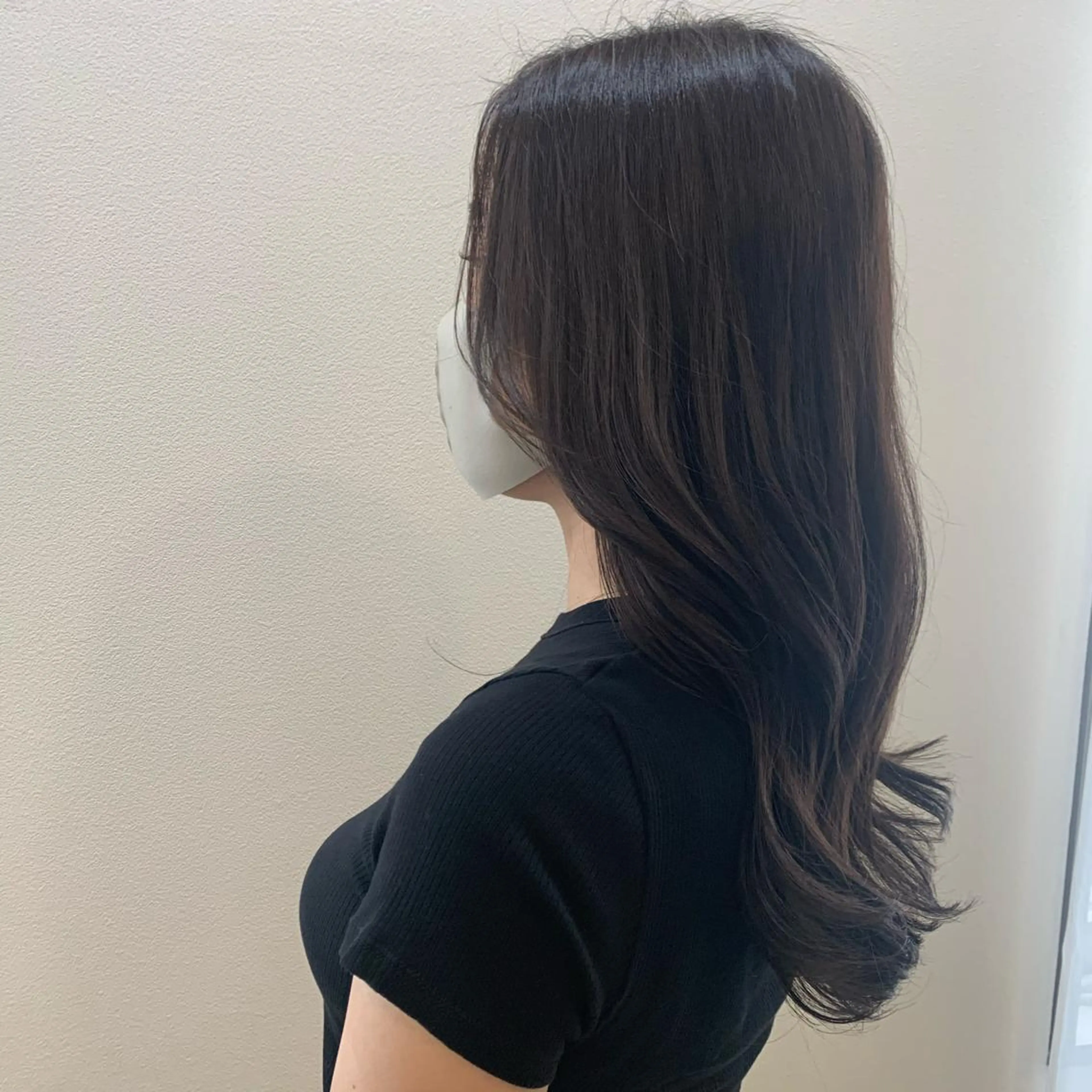 ロング カラー エギョモリ 顔周りカット 韓国風ヘア 現地韓国ヘア🇰🇷 Chisaki치사키のヘアスタイル