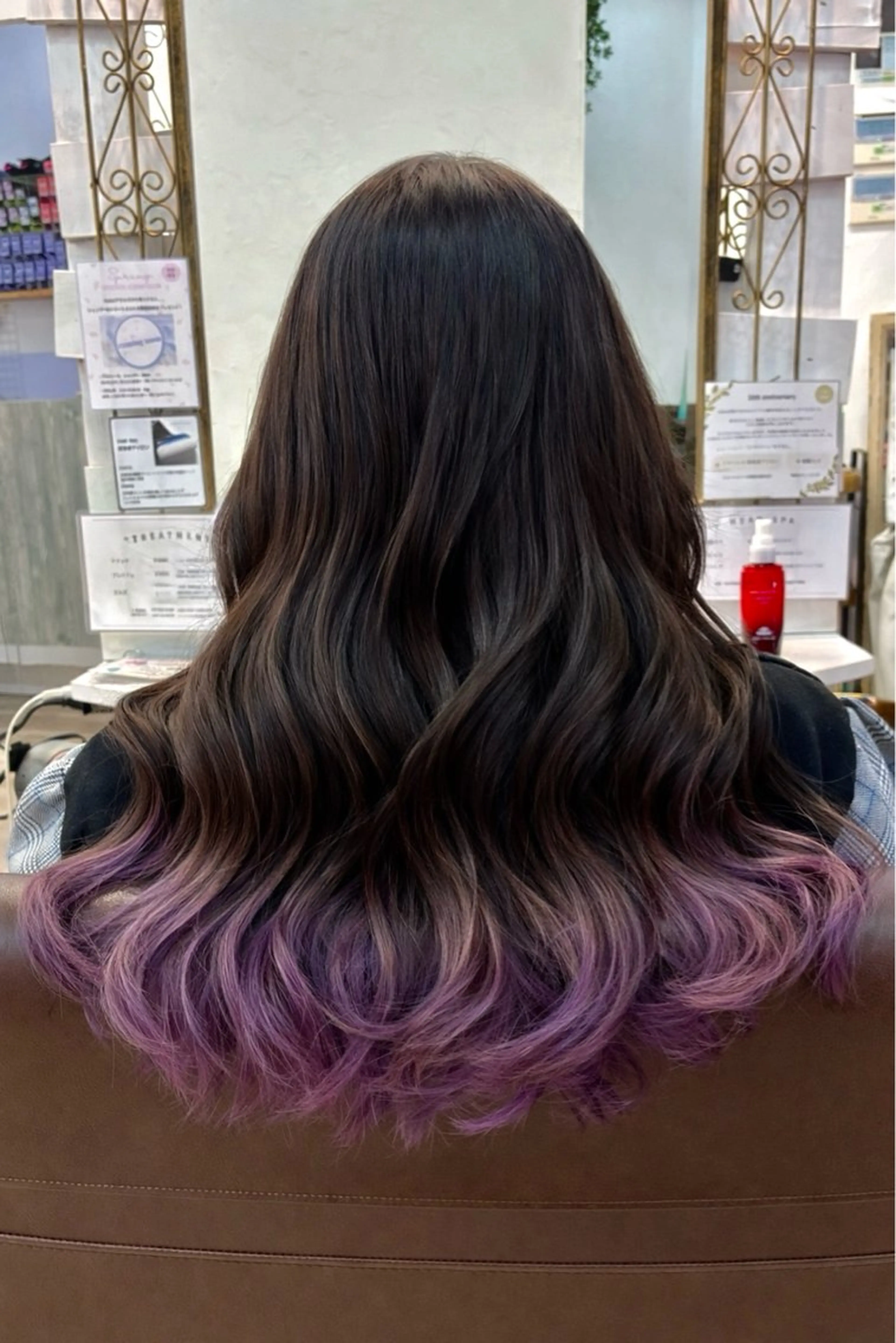 ロング カラー ショートボブ バレイヤージュ ブリーチ ダブルカラー ハイライトカラー カット ヘアカラー 朝ラクセット まとまるカット松崎愛のヘアスタイル