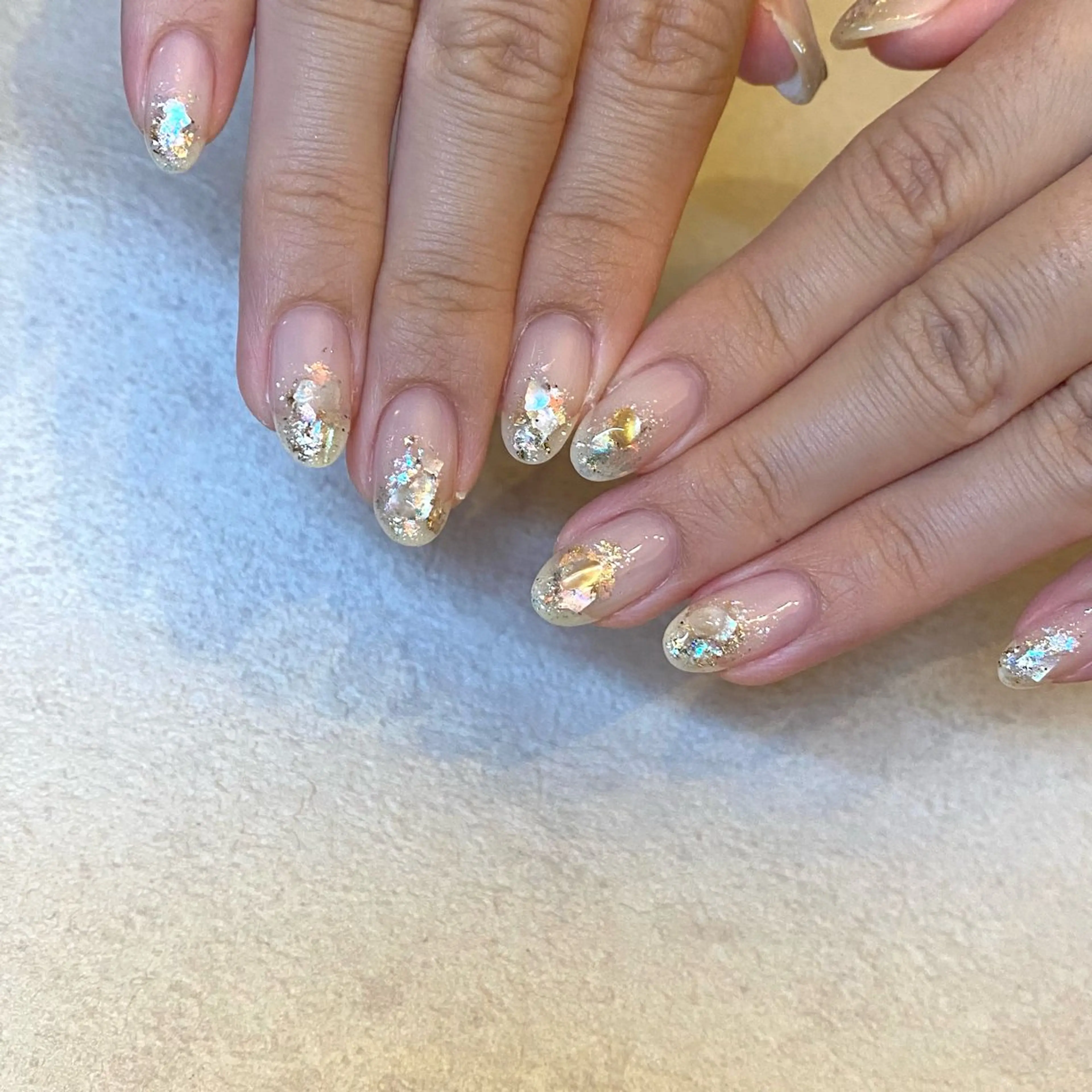 ネイル キラキラネイル ニュアンスネイル en nail  心斎橋のネイルデザイン