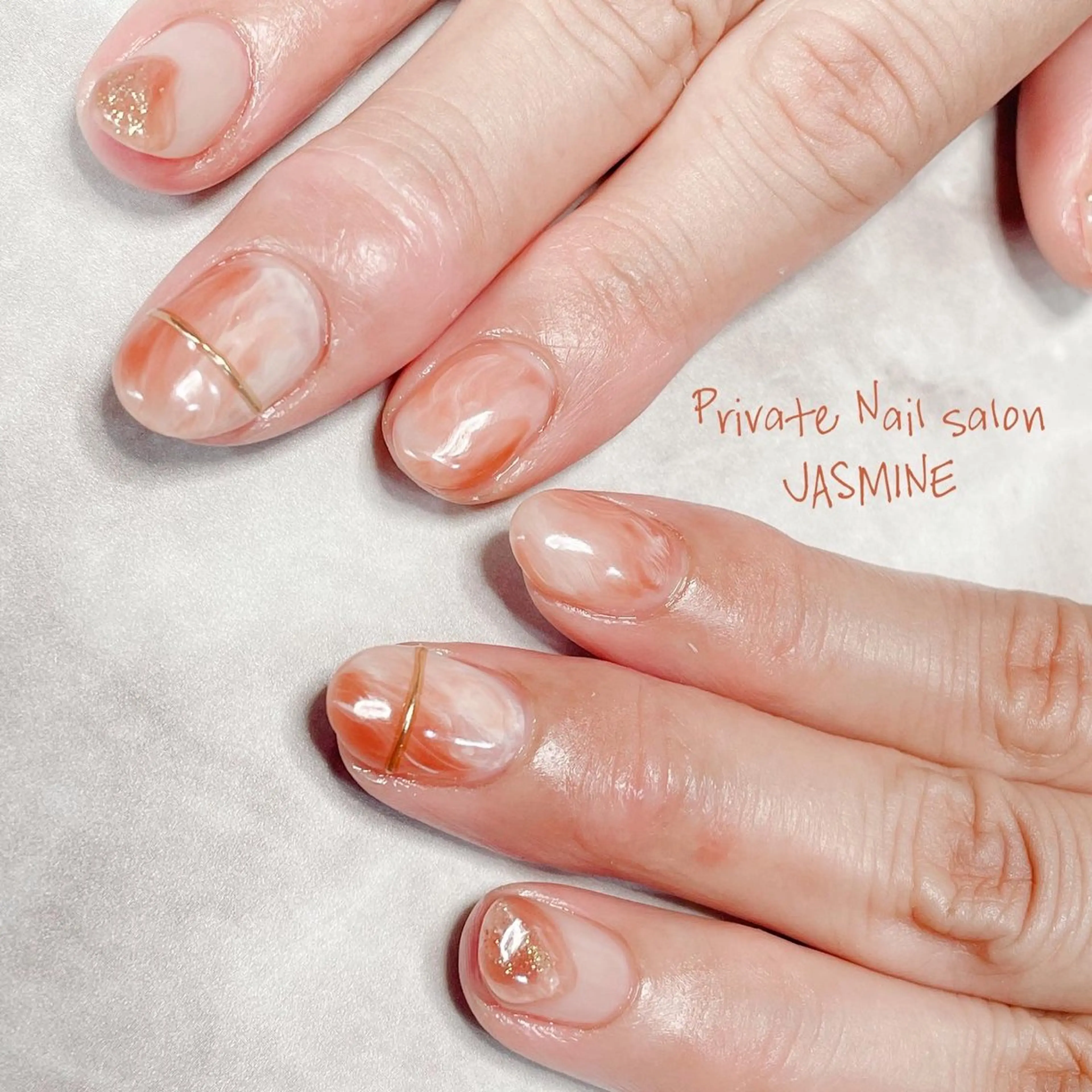 ネイル ミラーネイル ニュアンスネイル Nail salon JASMINEのネイルデザイン