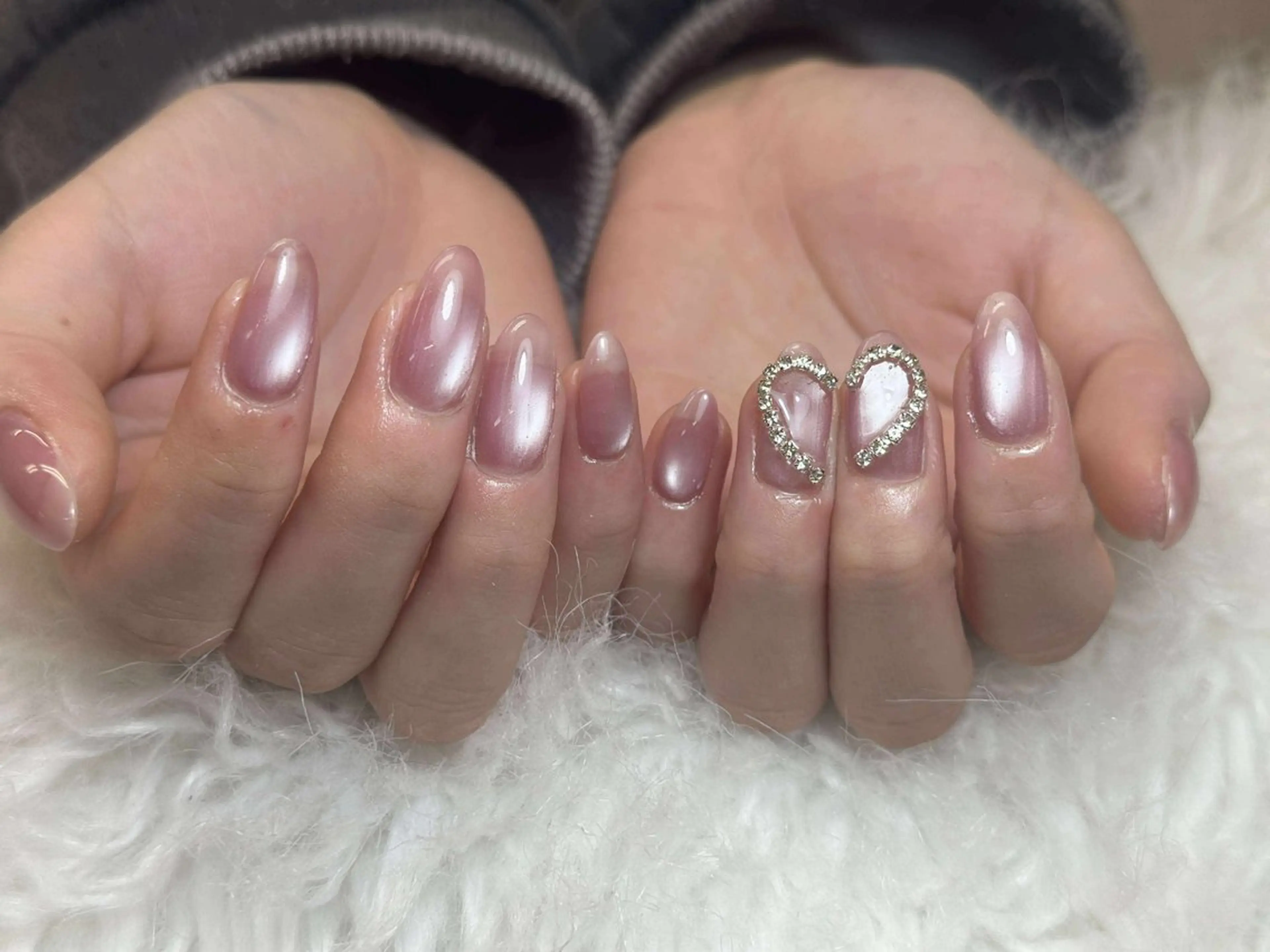 ネイル フレンチネイル ジェルネイル ガーリー 韓国ネイル ロングネイル ハンドネイル NieNail Nezukoのネイルデザイン