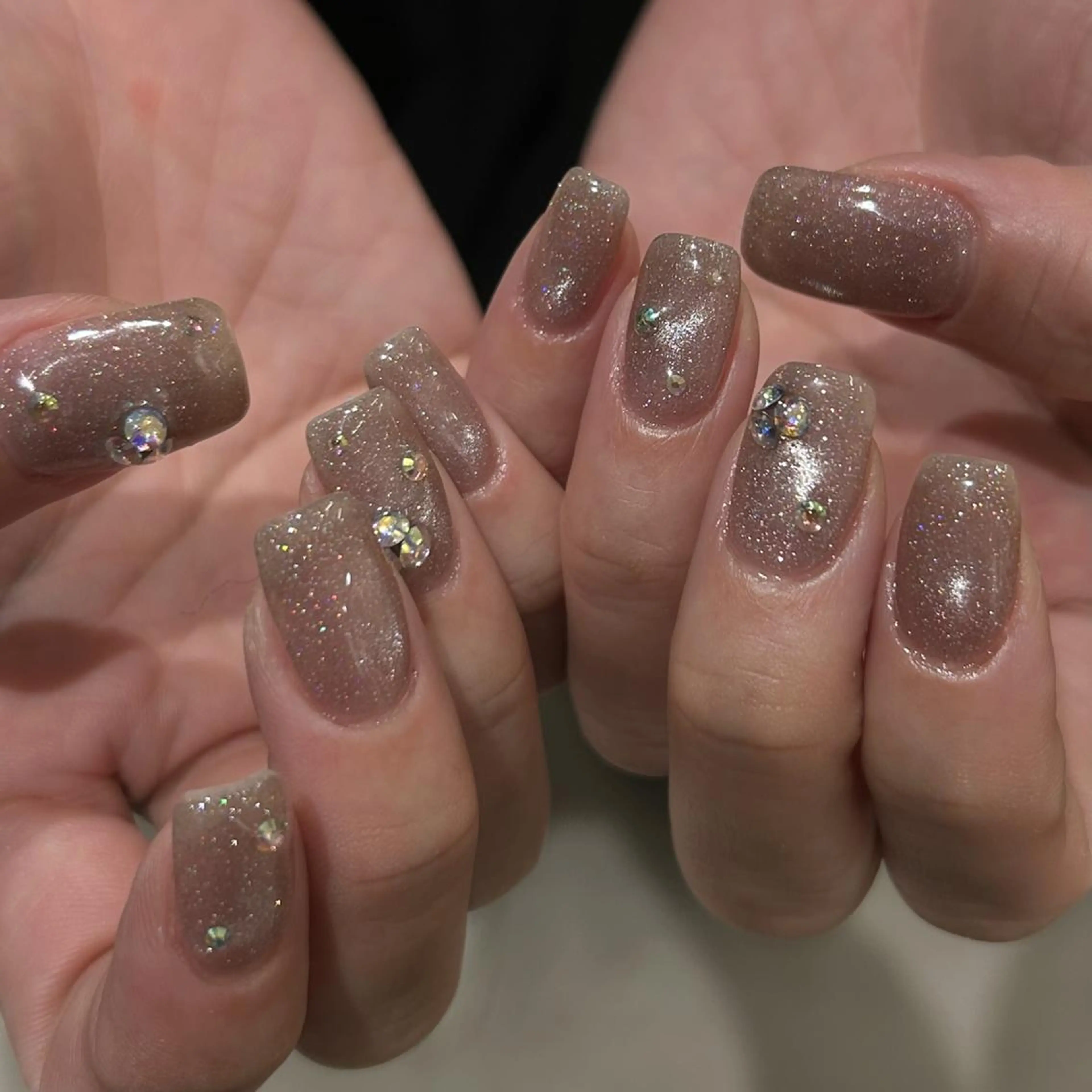 ネイル オーロラネイル ジェルネイル 氷ネイル・うるうるネイル 韓国ネイル ミラーネイル ハンドネイル nails TOKYOのネイルデザイン