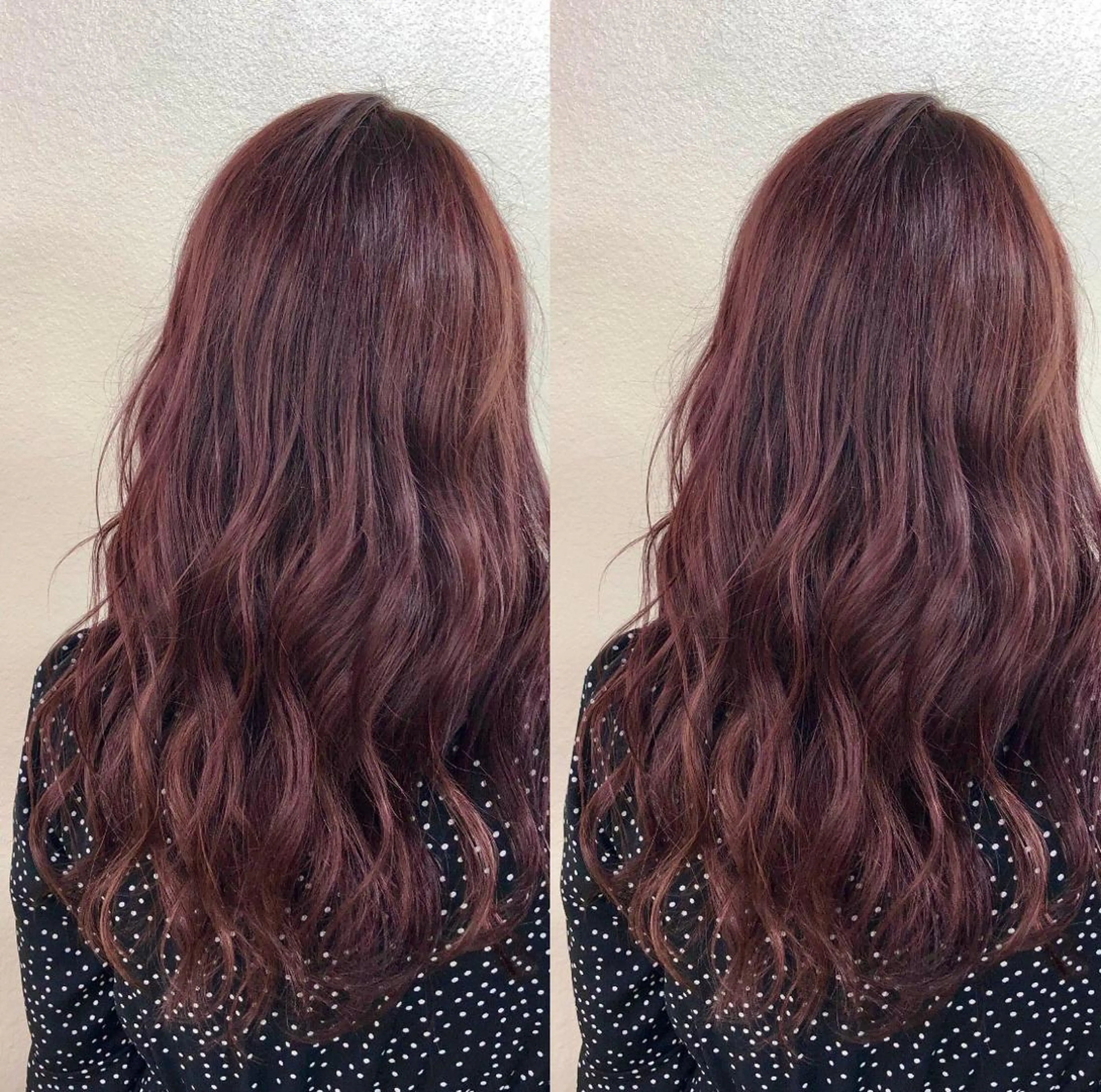 ロング カラー ヘアアレンジ カシス ピンクカラー トリートメント くすみミルクティー／ ブラウン🪡TOWAのヘアスタイル