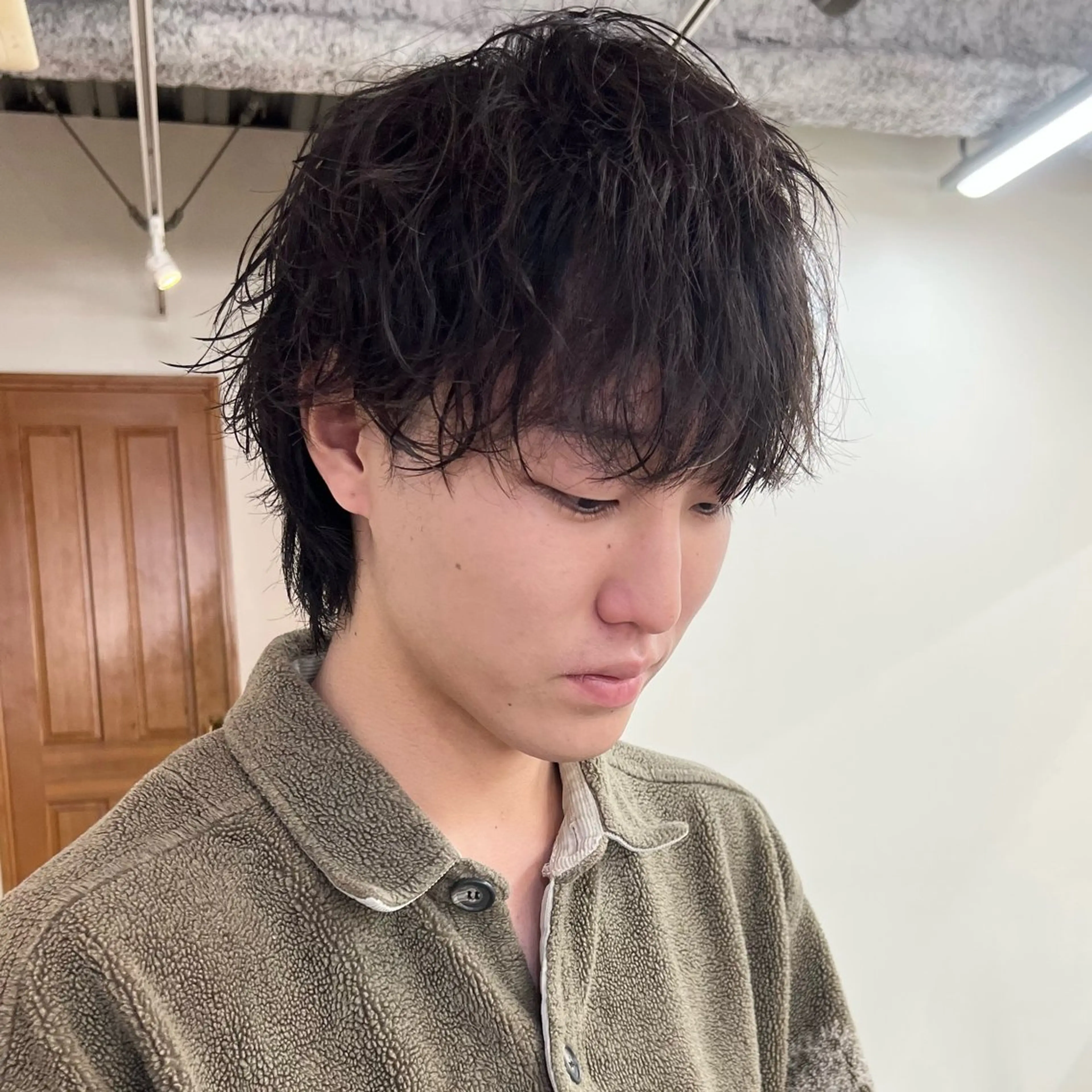 ミディアム ミディアムパーマ カット パーマ 大人メンズヘア メンズパーマSHUNのヘアスタイル