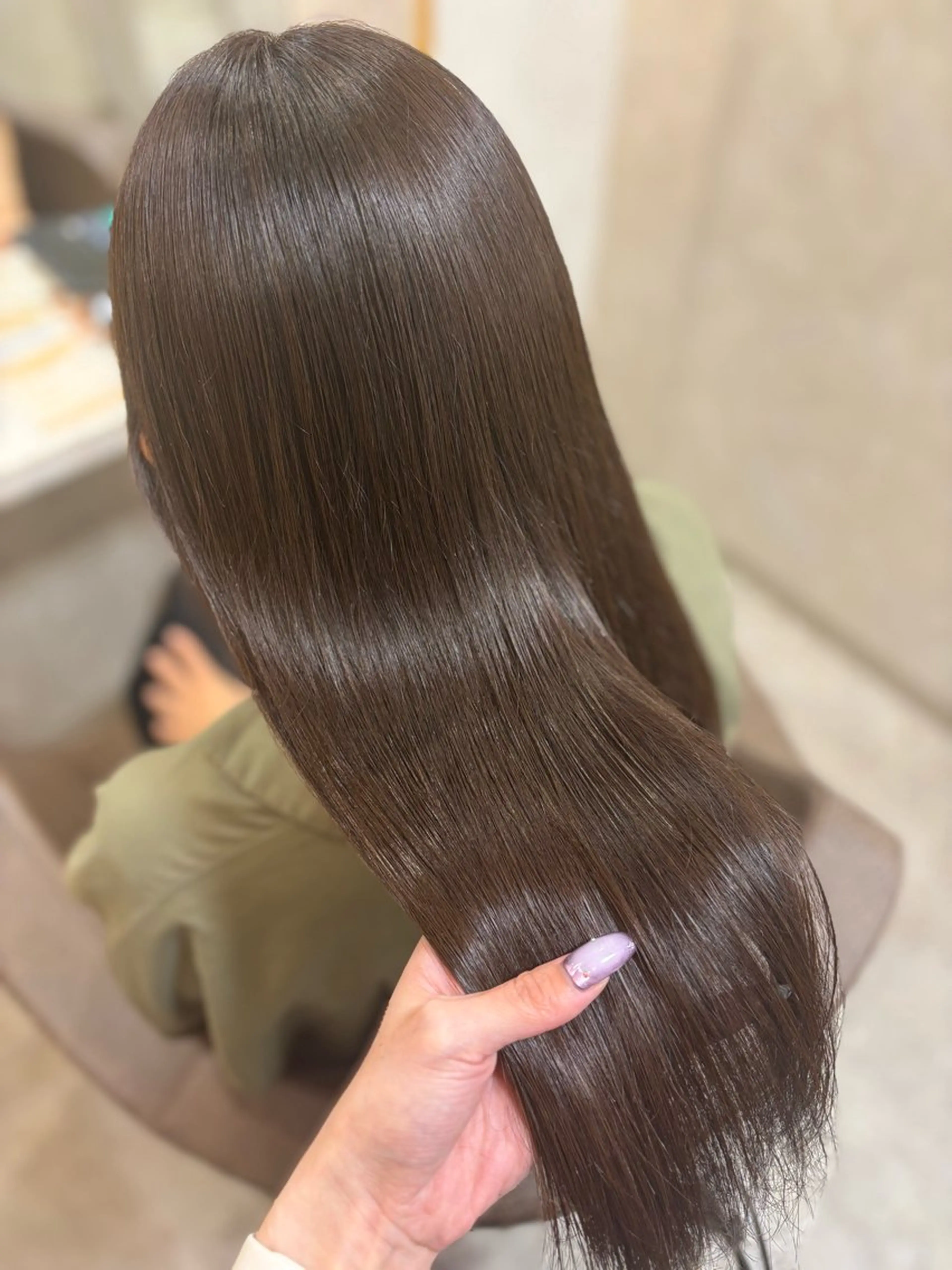 ロング カラー ブラウンカラー マットブラウン 髪質改善 トリートメント ヘアカラー トリートメント アンククロス池袋北口所属・韓国ヘア♡髪質改善♡ エクステ♡YUKIのヘアスタイル