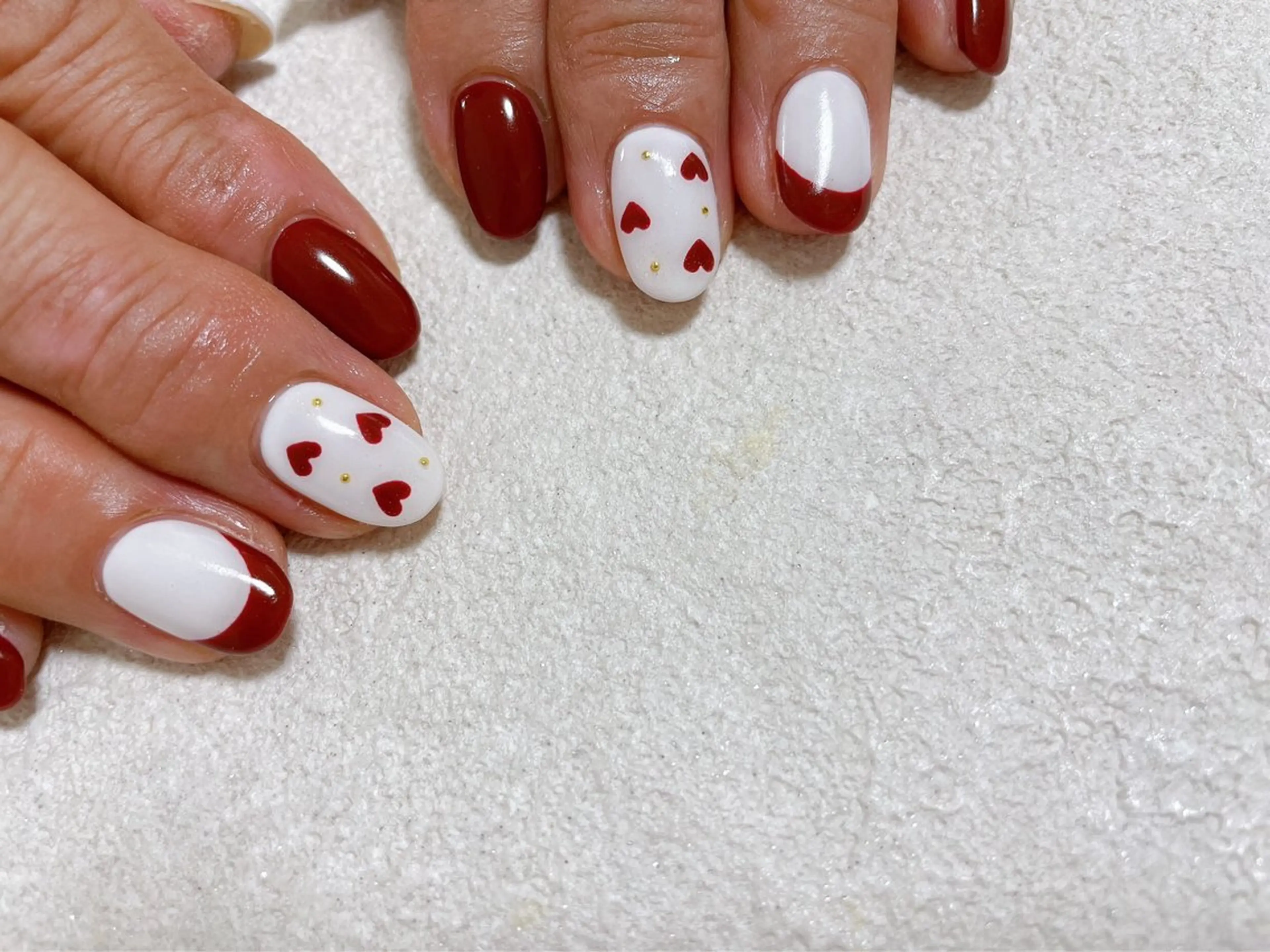 ネイル ジェルネイル 韓国ネイル メンズネイル パラジェル バレンタイン kiki nail たまプラーザのネイルデザイン