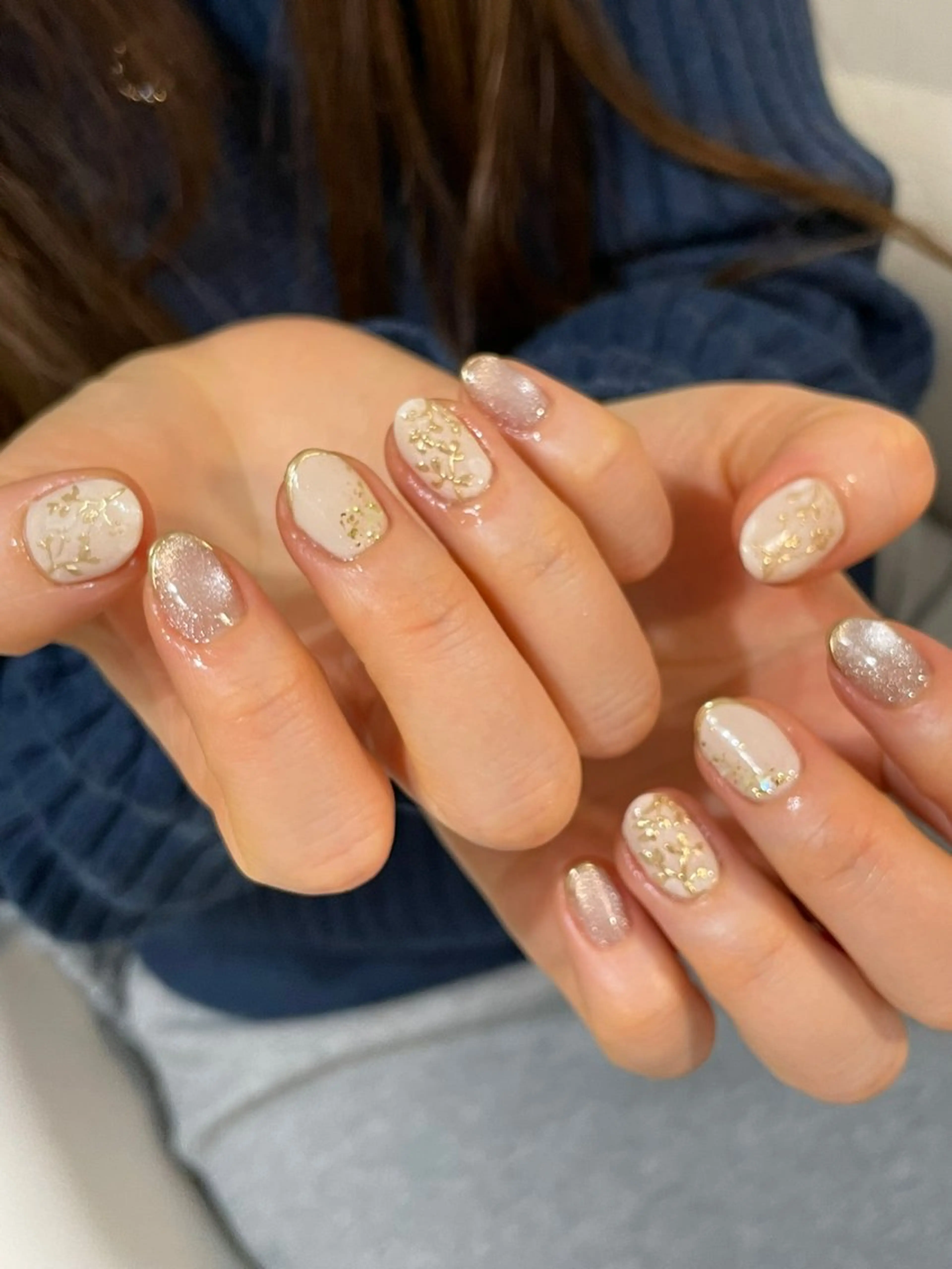 ネイル アートネイル ミラーネイル ブライダルネイル nail salon CIELのネイルデザイン