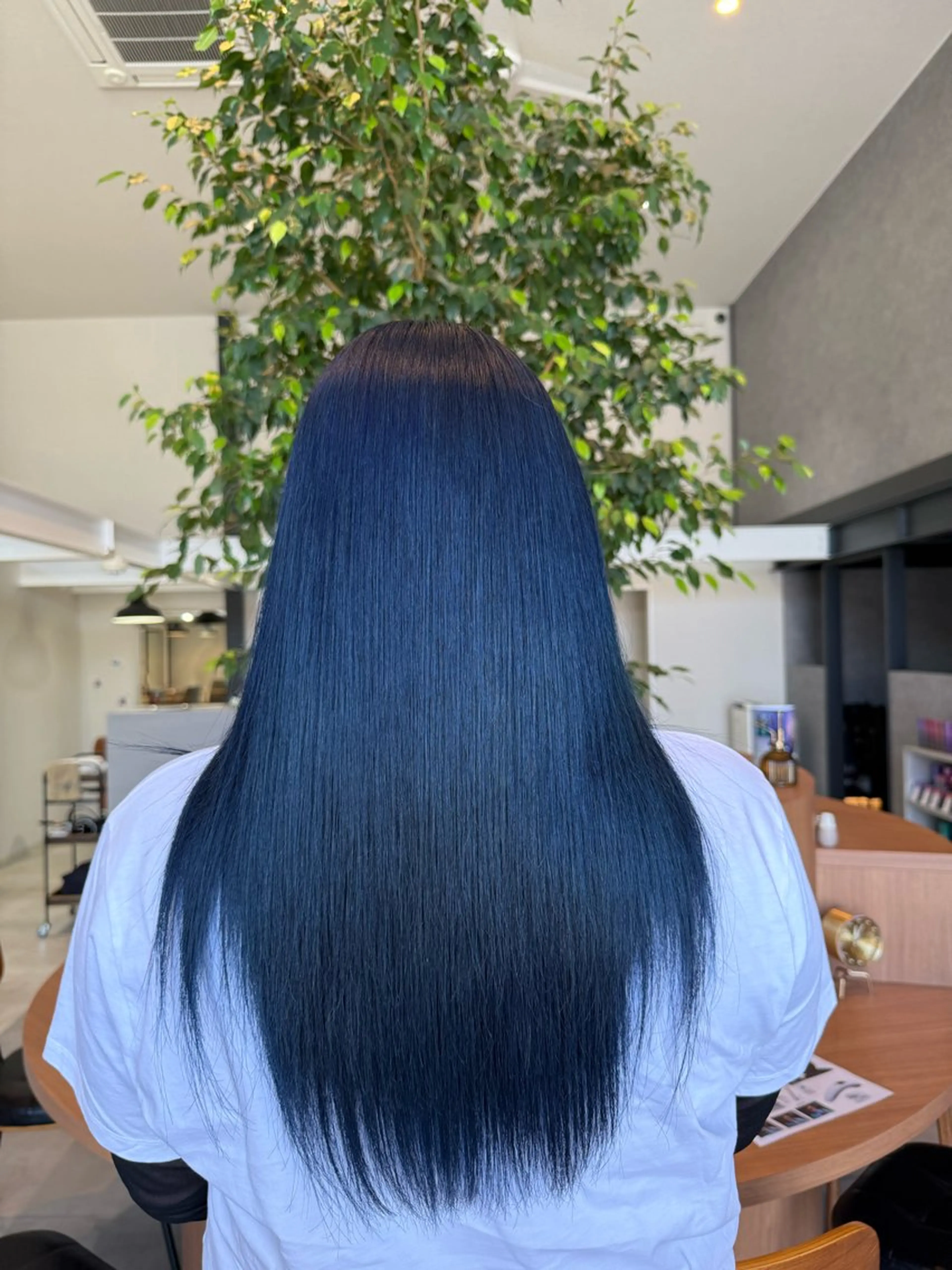 ロング カラー ブルーカラー ネイビーカラー ヘアカラー ayaka |トレンドヘアのヘアスタイル