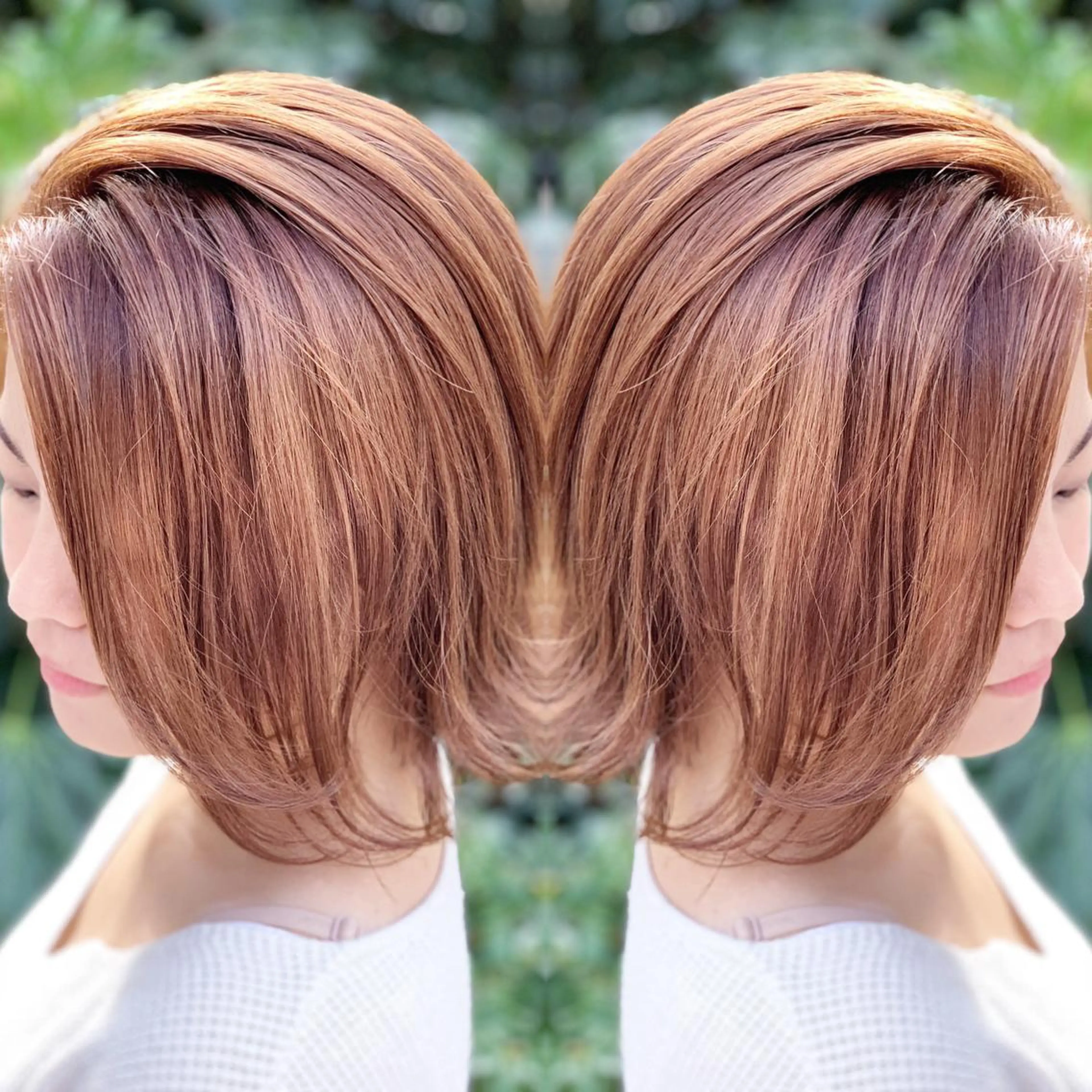 ミディアム カラー ベージュカラー ピンクカラー 縮毛矯正 N° jillva ♦️川端裕司♦️のヘアスタイル