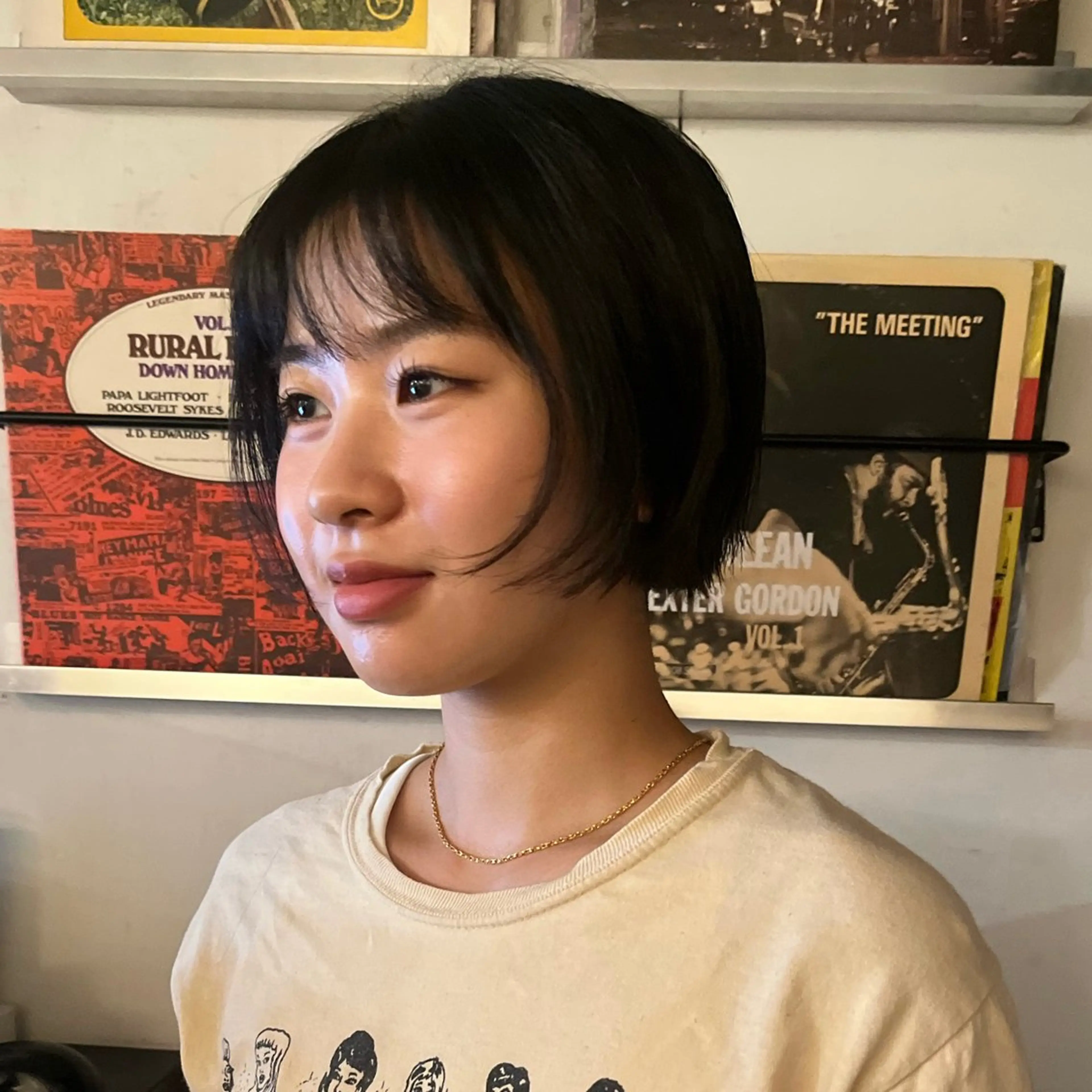 ショート ボブ カット レイヤー/ベージュ mikuのヘアスタイル