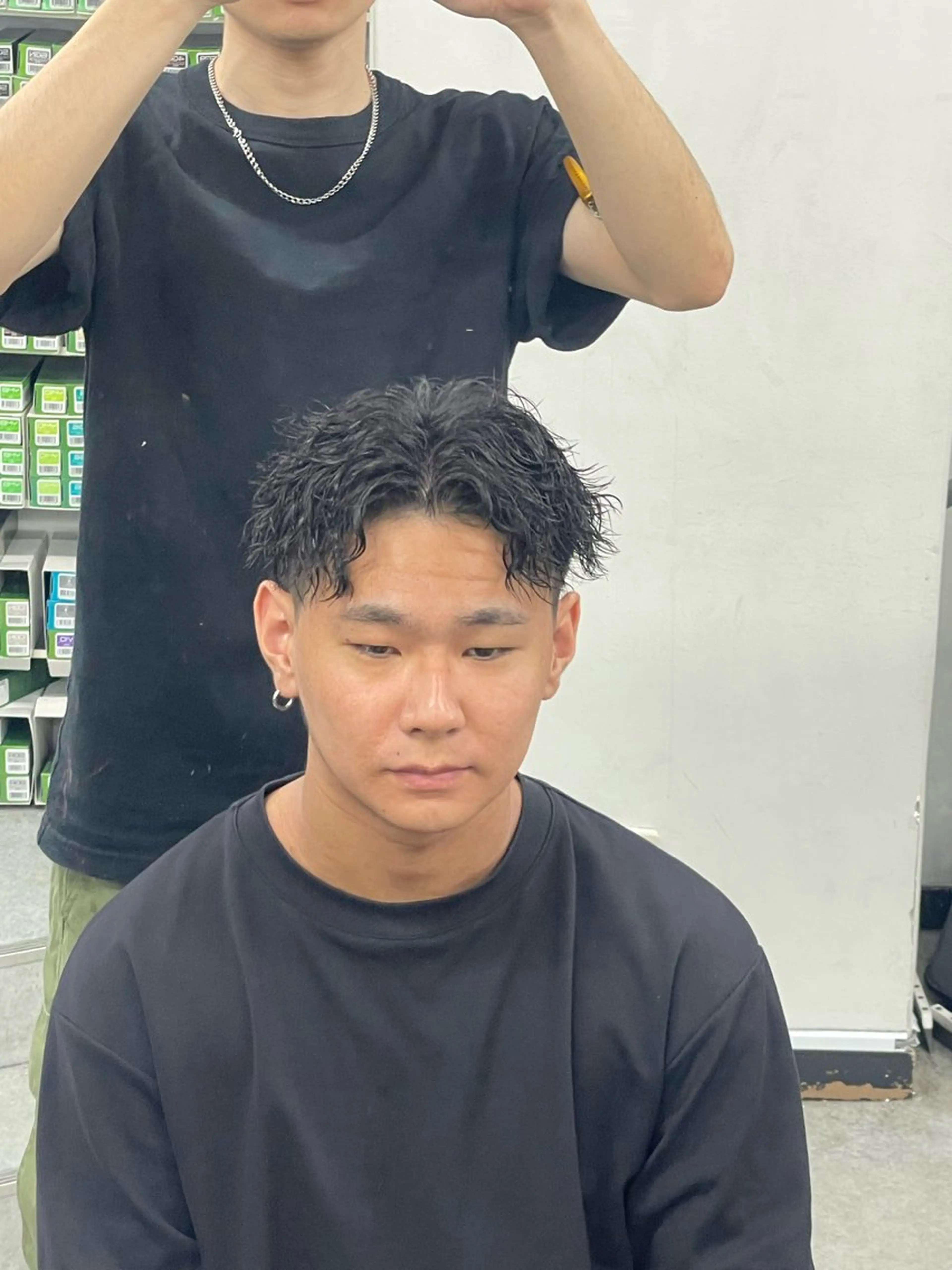 パーマ メンズ 💈フェザーパーマ 須賀俊介💈のヘアスタイル