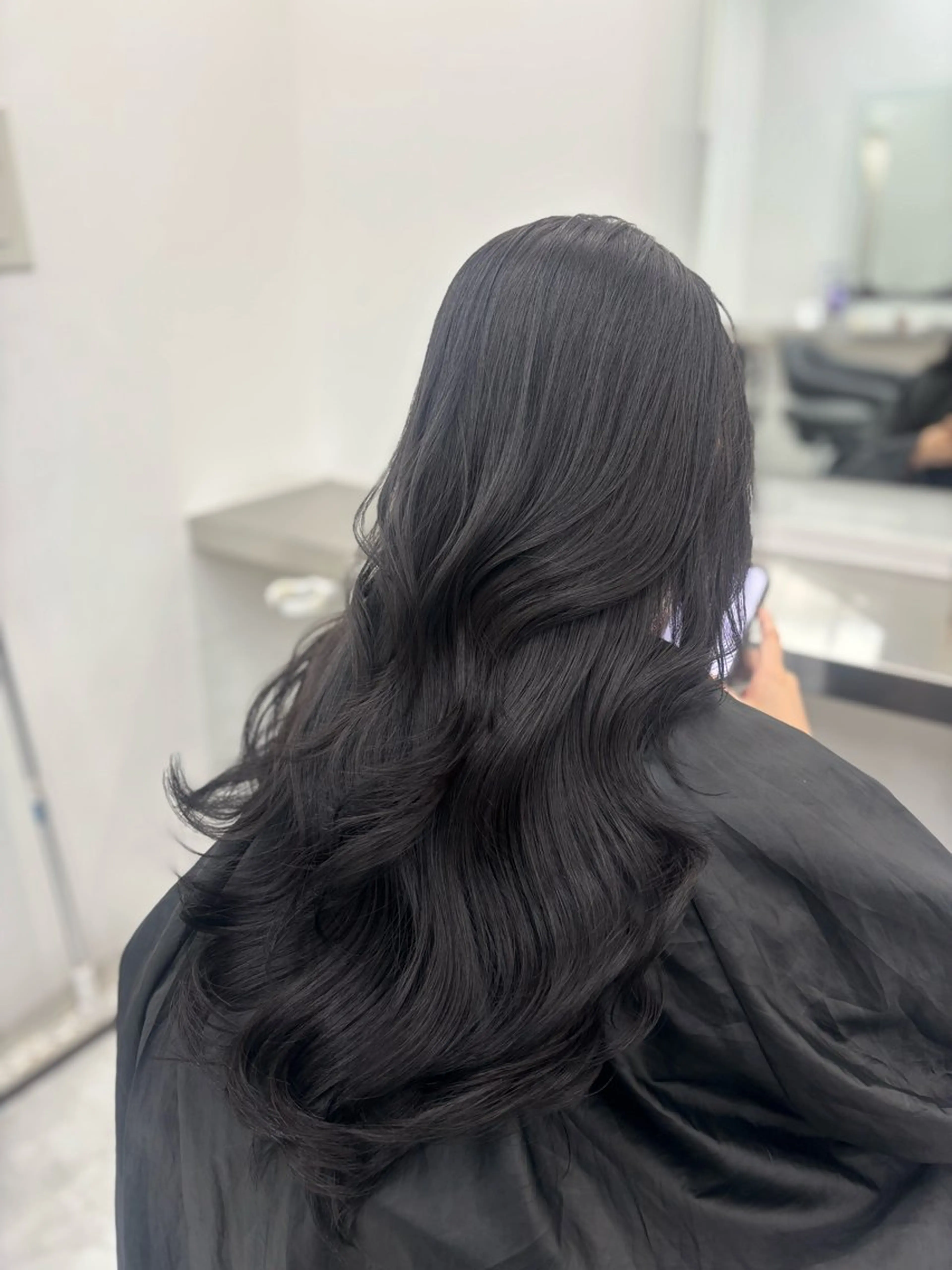 ロング カラー カット ヘアカラー 韓国風暗髪ヘア🤍 🫧MIREIのヘアスタイル