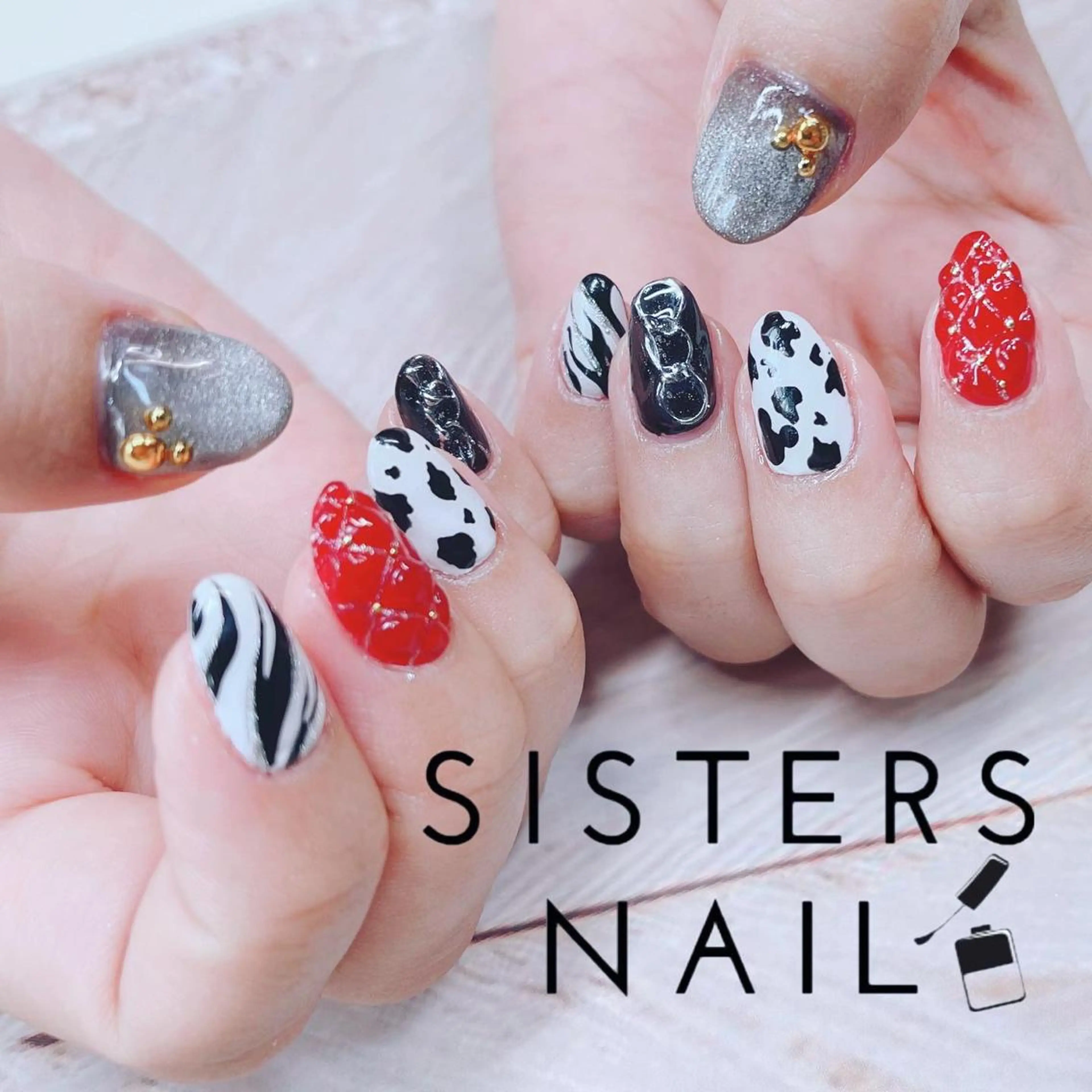 ネイル アートネイル ミラーネイル sisters nail.fのネイルデザイン