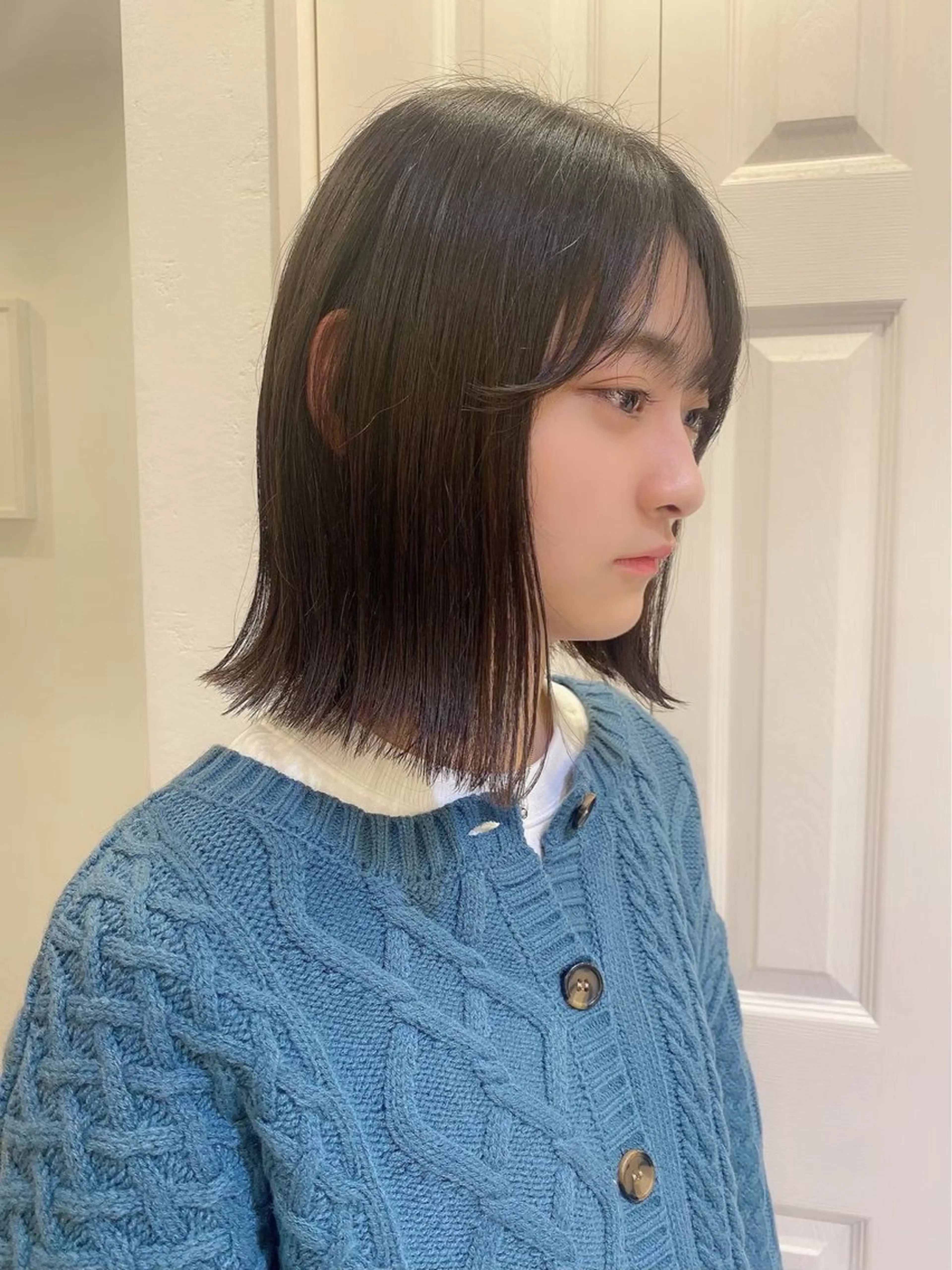 ミディアム カラー 🫒オリーブカラー/ みづき/パーマ🤍のヘアスタイル