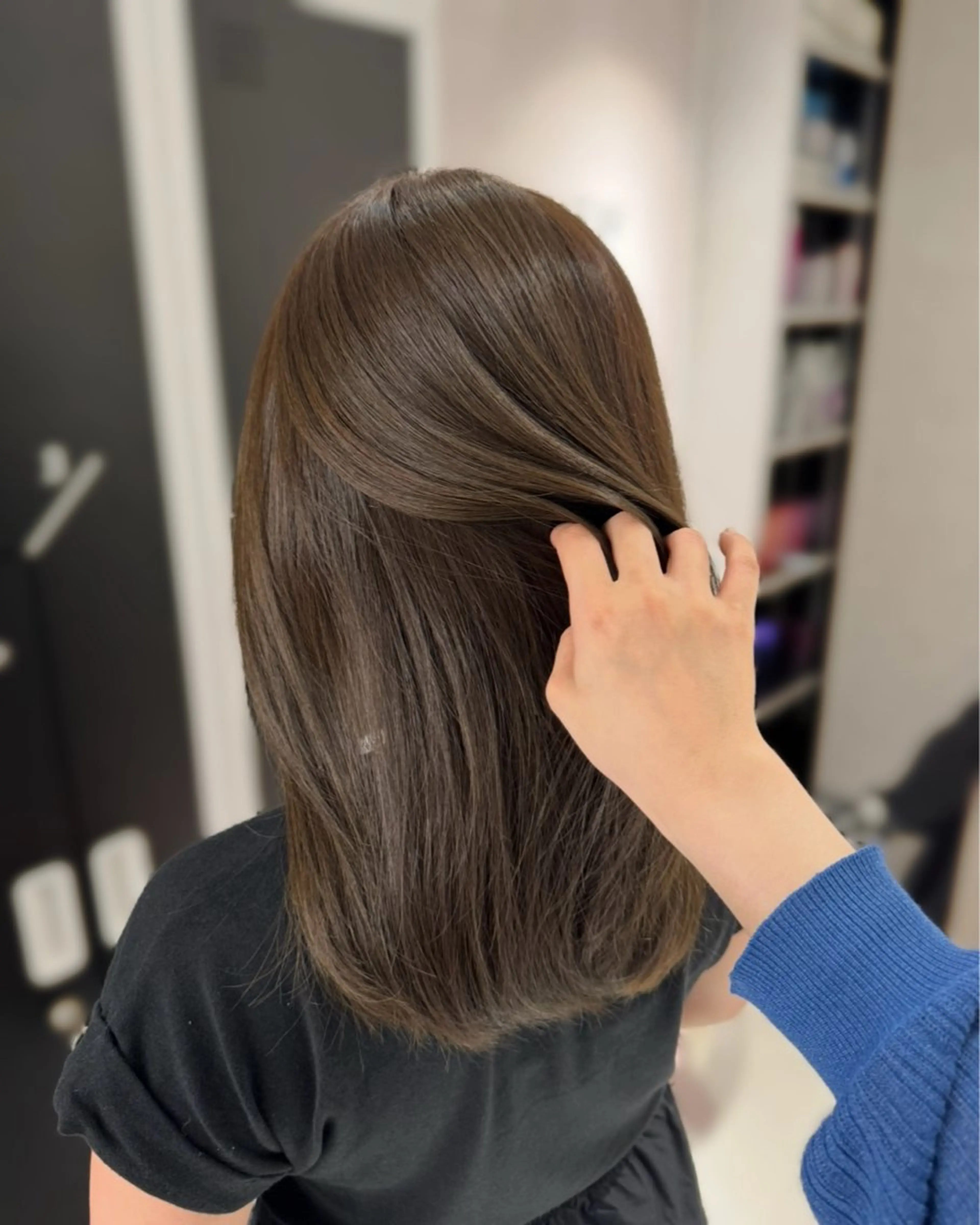 カラー 🩵ワンカラー／ 銀座／mayu🩵のヘアスタイル