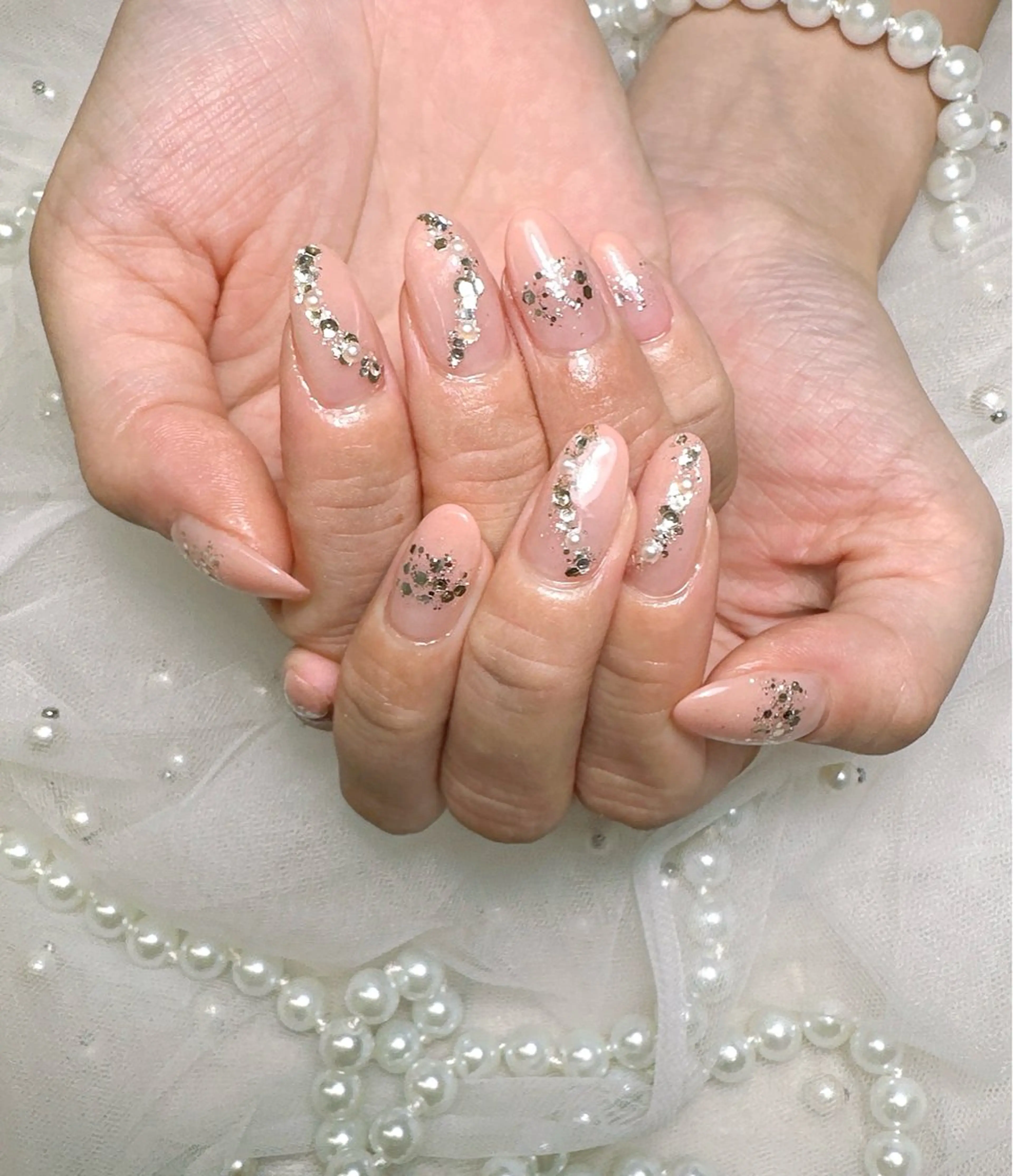 ネイル グラデーション ラメ(グリッター) Pretty Nail Salon     　(ジェル&ケア)所属・Pretty Nail Salonのネイルデザイン