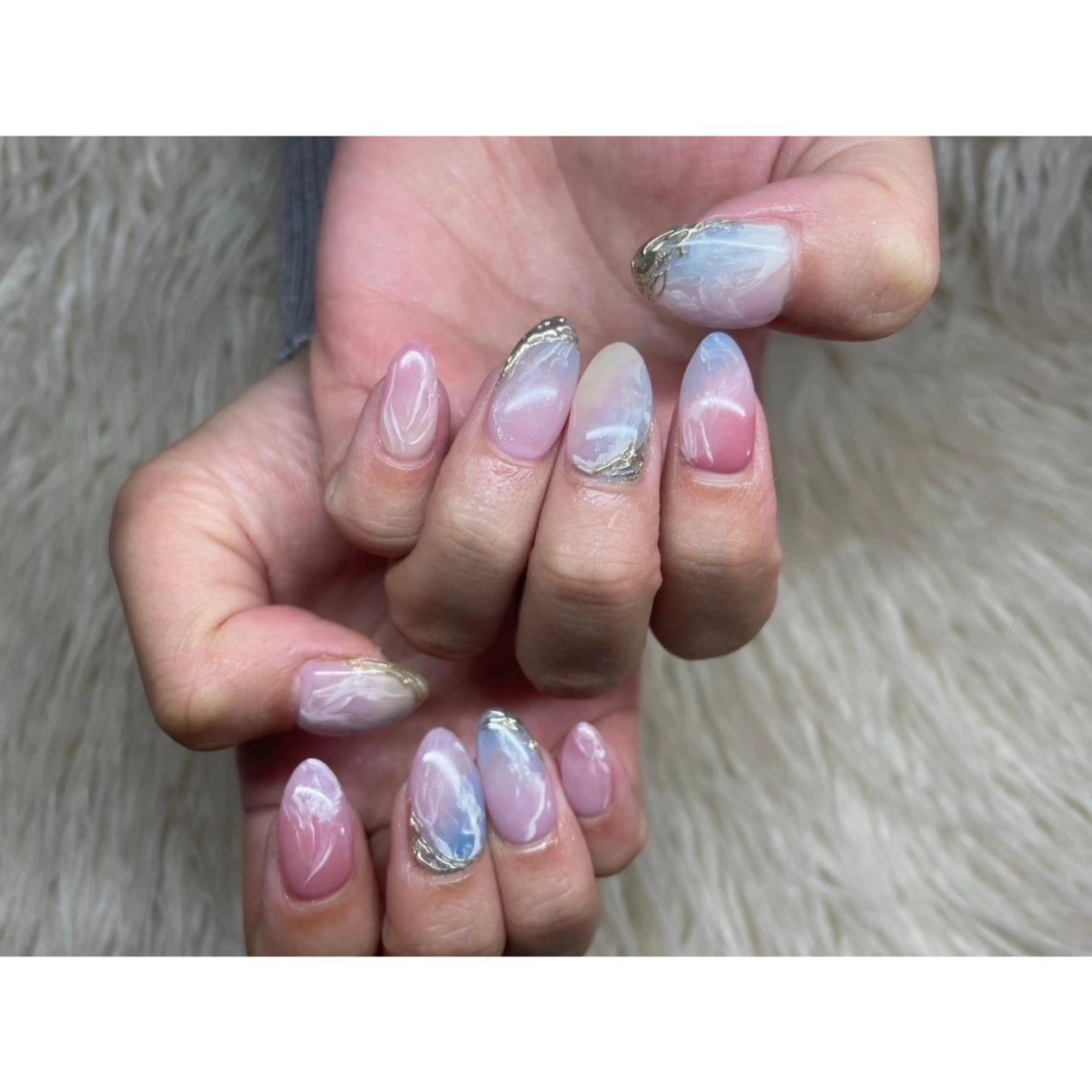 ネイル ミラーネイル 春ネイル ハンドネイル フットネイル Nail salon LuaRのネイルデザイン