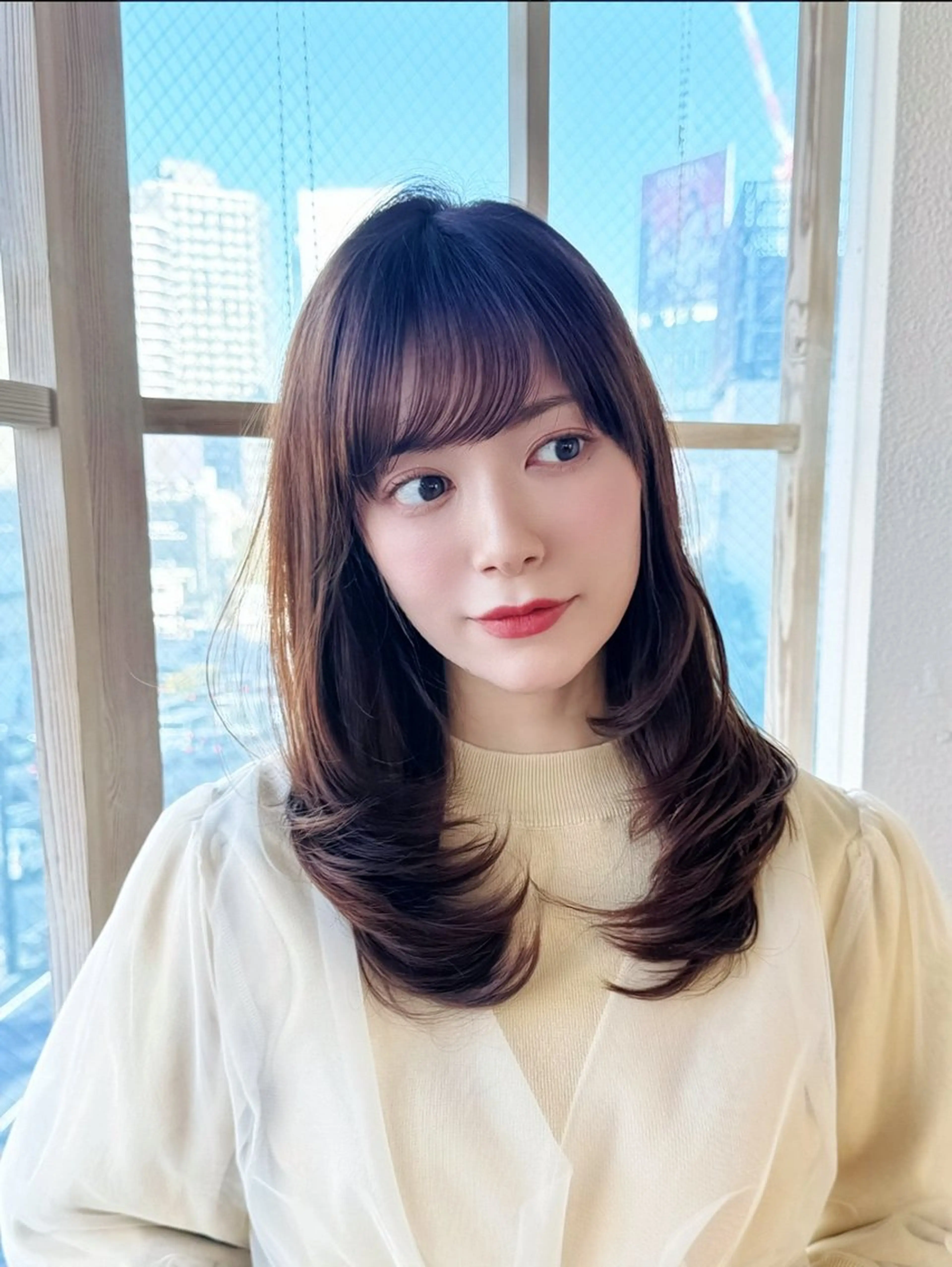 ミディアム ミディアムレイヤー ハイレイヤー レイヤーカット 似合わせカット ETOWA shinjuku所属・小顔似合わせ提案/ レイヤー/川澄かずまのヘアスタイル