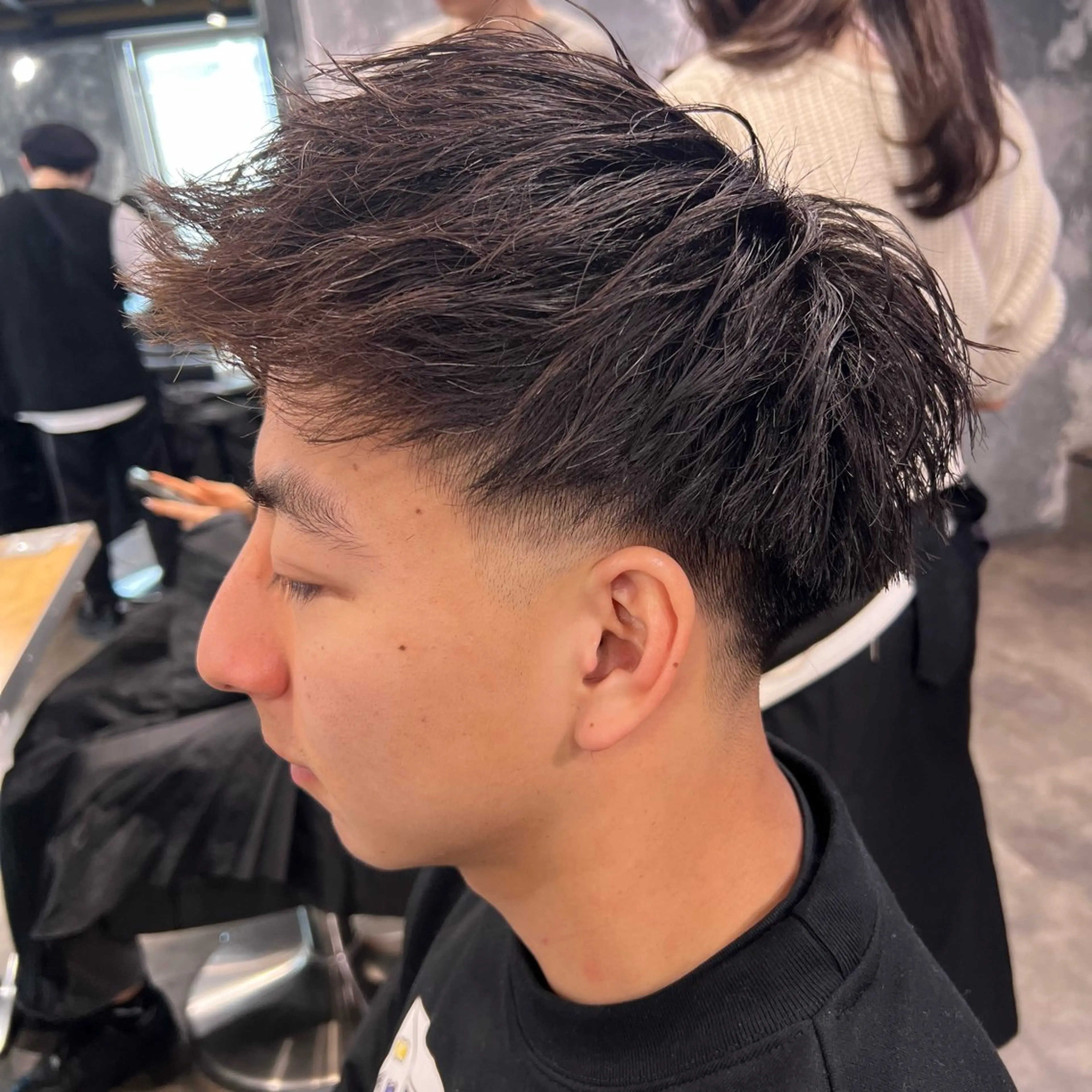 ショート カラー パーマ ヘアアレンジ メンズ キッズ アップバング センターパート メンズハイライト マッシュ メンズパーマ 🔷横浜1のパーマ 職人🔷将太郎のヘアスタイル