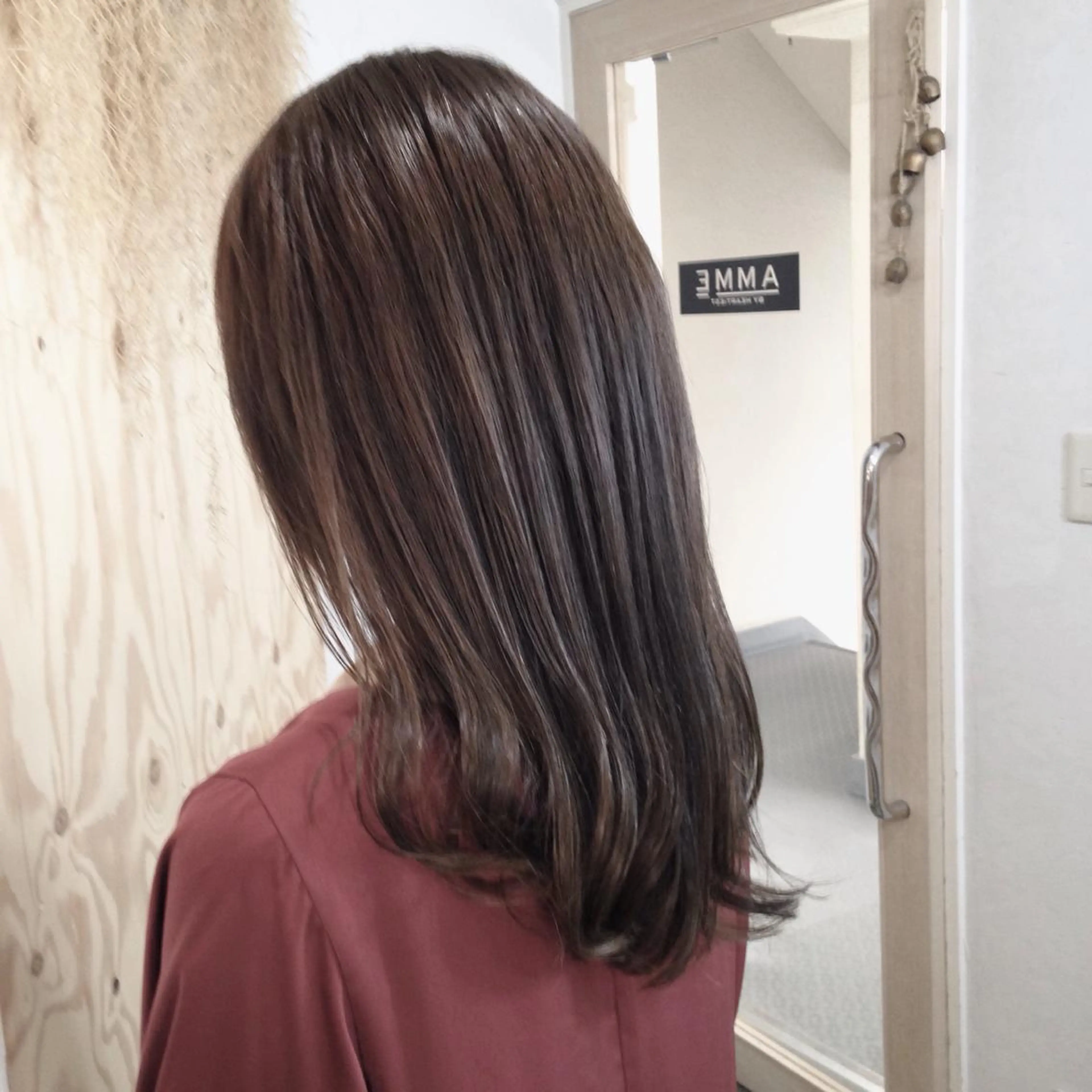 セミロング カラー アッシュ アッシュグレー アッシュグレージュ グレージュ 💎髪質改善💎 デザイナーshinのヘアスタイル