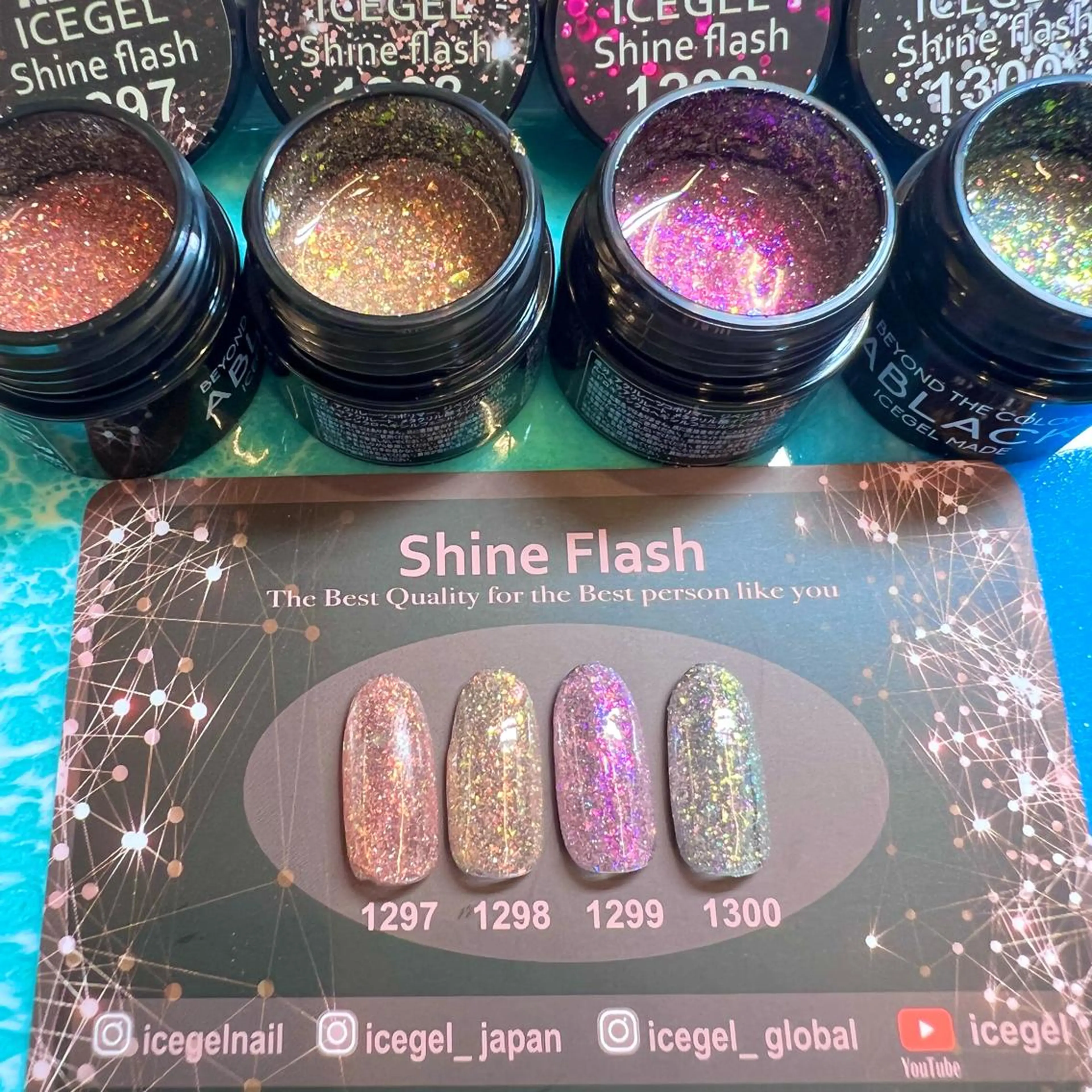 ネイル フラッシュネイル ジェルネイル ラメ(グリッター) ハンドネイル clover nailのネイルデザイン