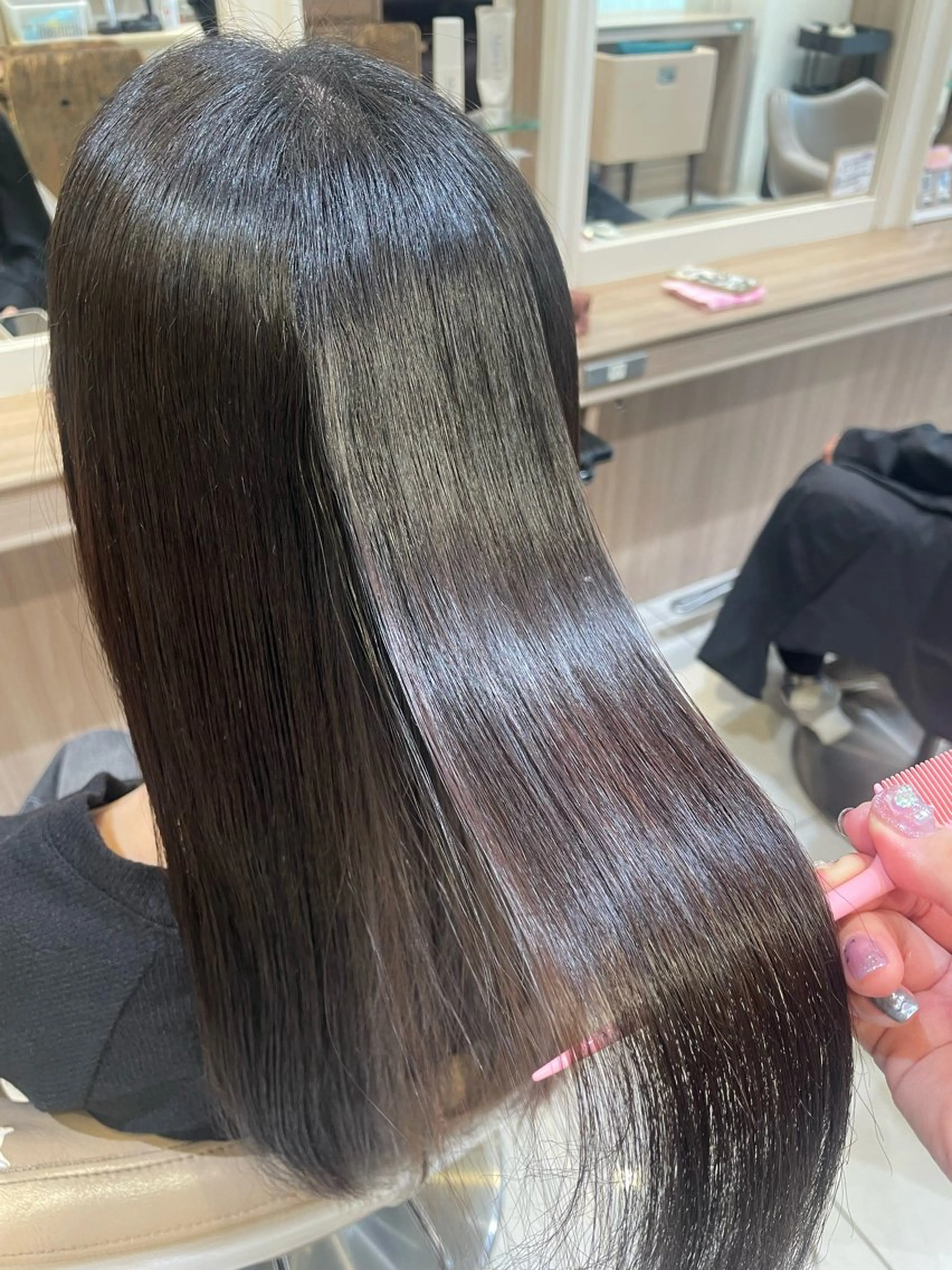 ロング パーマ カット 縮毛矯正 トリートメント 韓国ヘアメイク🎀/ 縮毛矯正✨山本媛香のヘアスタイル