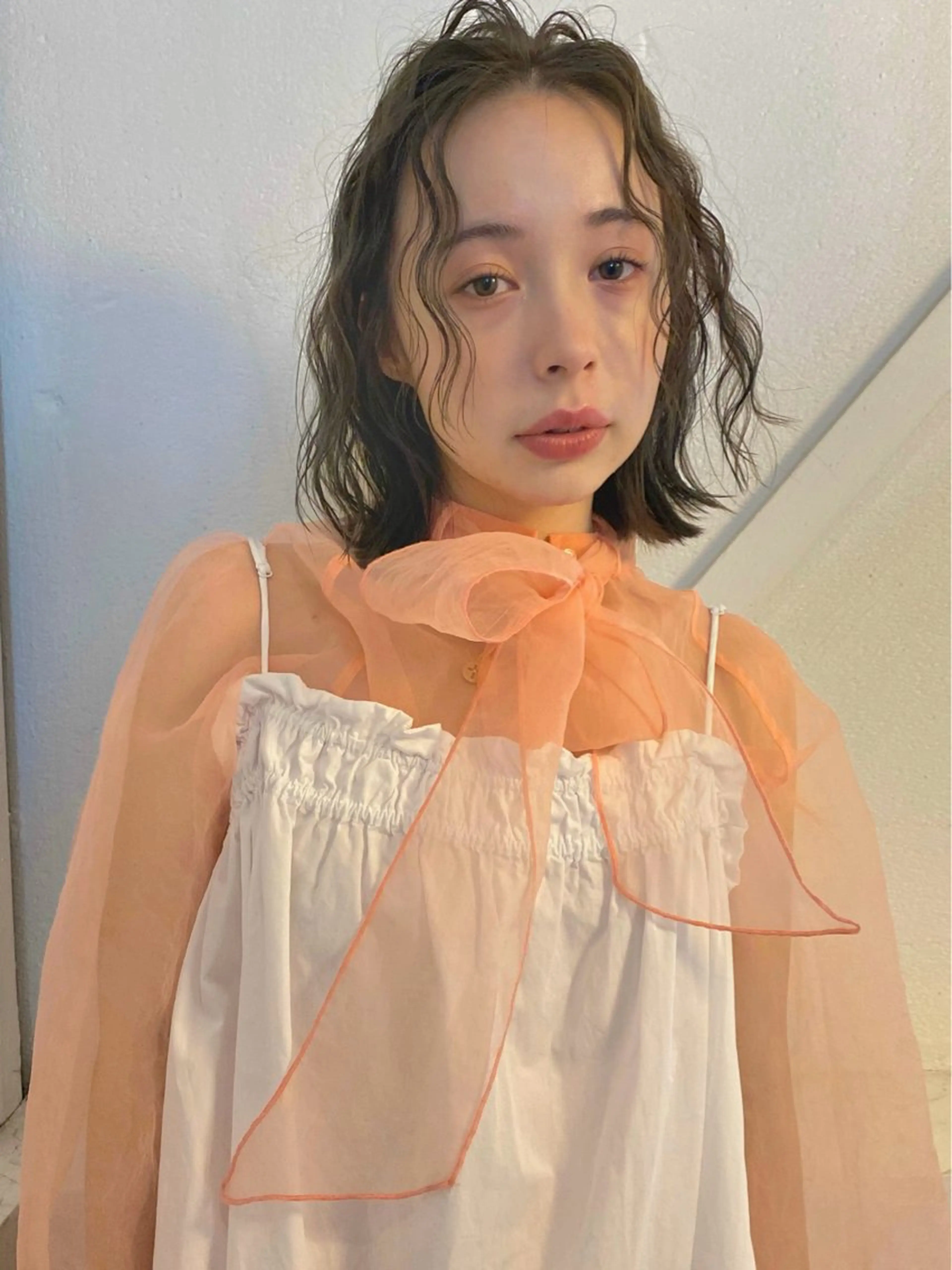 ショート カラー カット ヘアカラー 森貴裕/ベージュ/ パーマ/オリーブのヘアスタイル