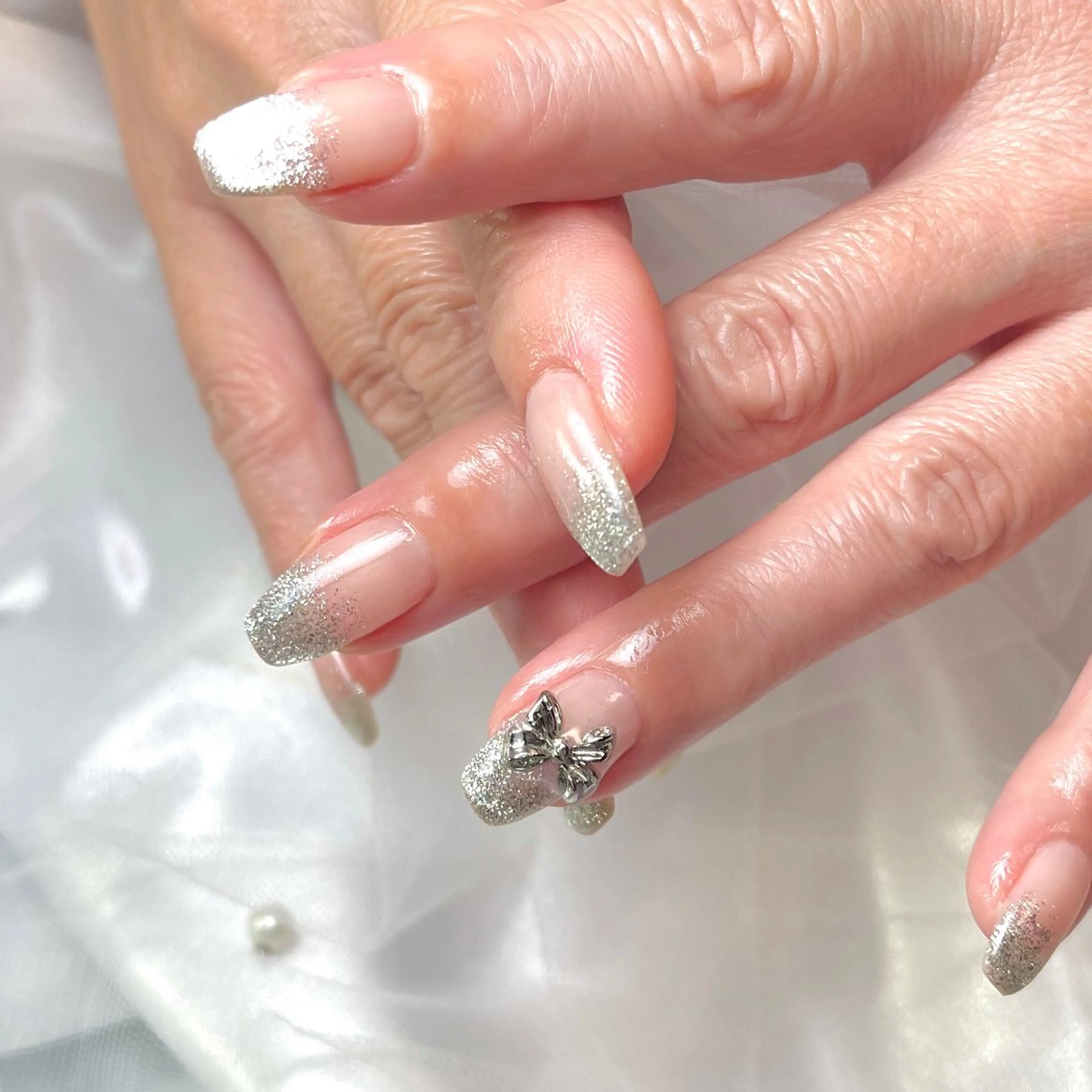 ネイル フレンチネイル マグネットネイル マグネットフレンチ シンプルネイル COCO NAIL所属・COCO NAILのネイルデザイン